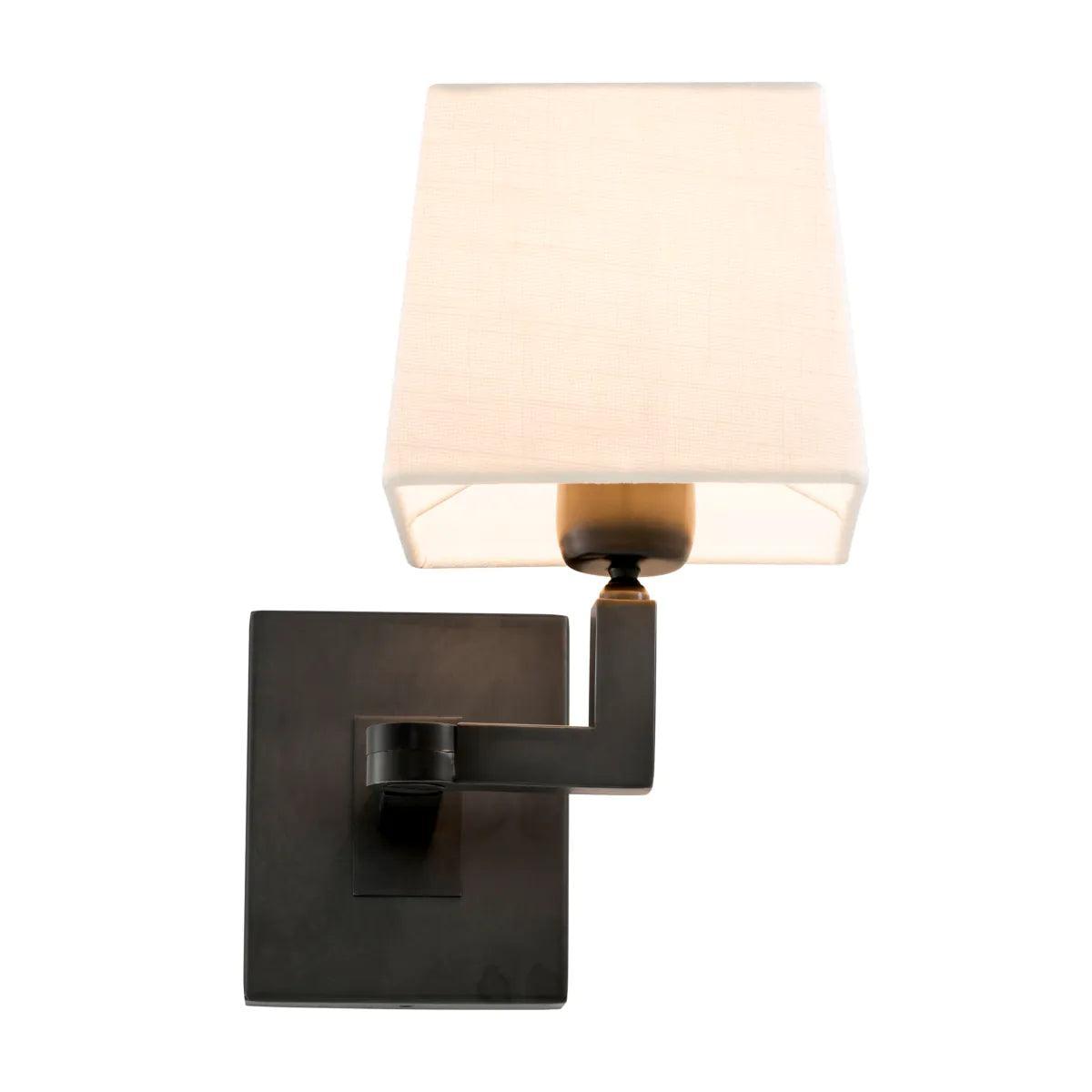 Lampa ścienna CAMBELL czarny z białym kloszem Eichholtz Eye on Design