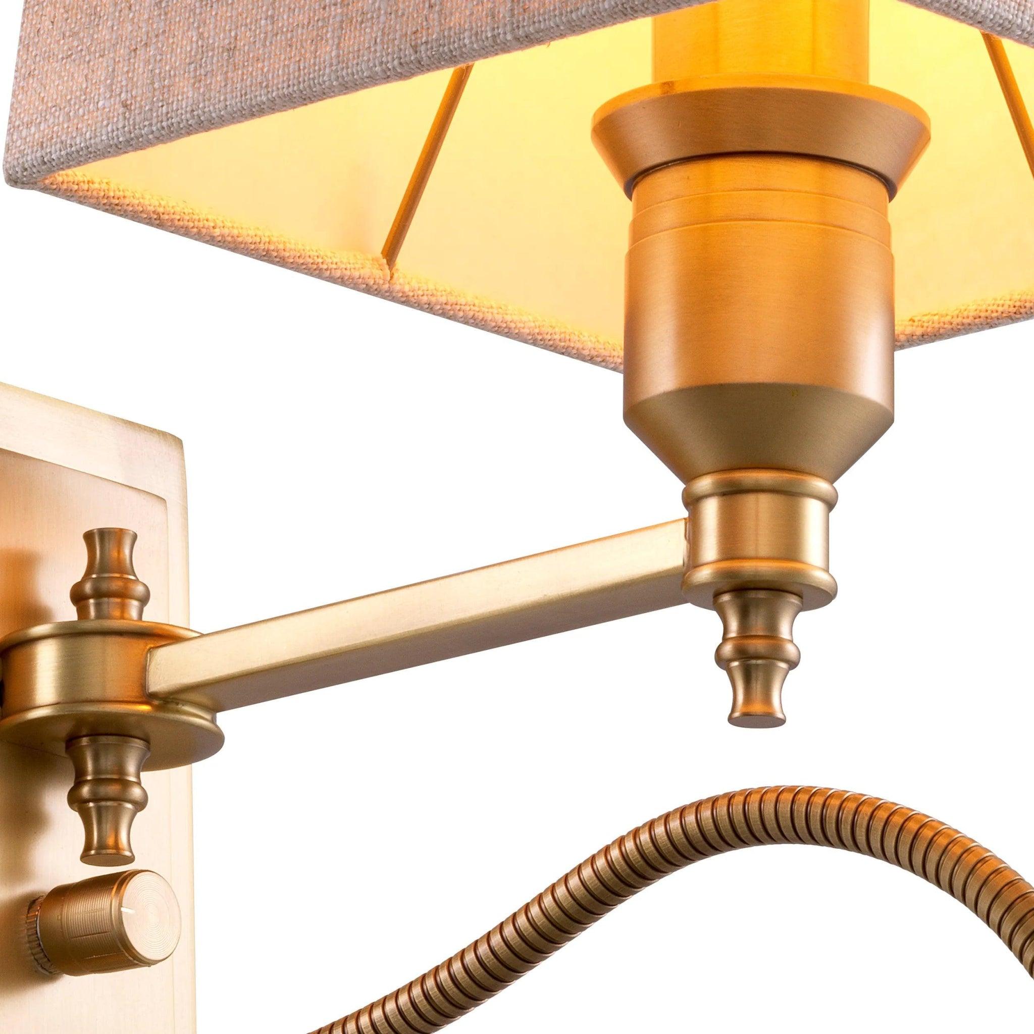 Lampa ścienna ELLINGTON mosiężny z beżowym kloszem Eichholtz Eye on Design