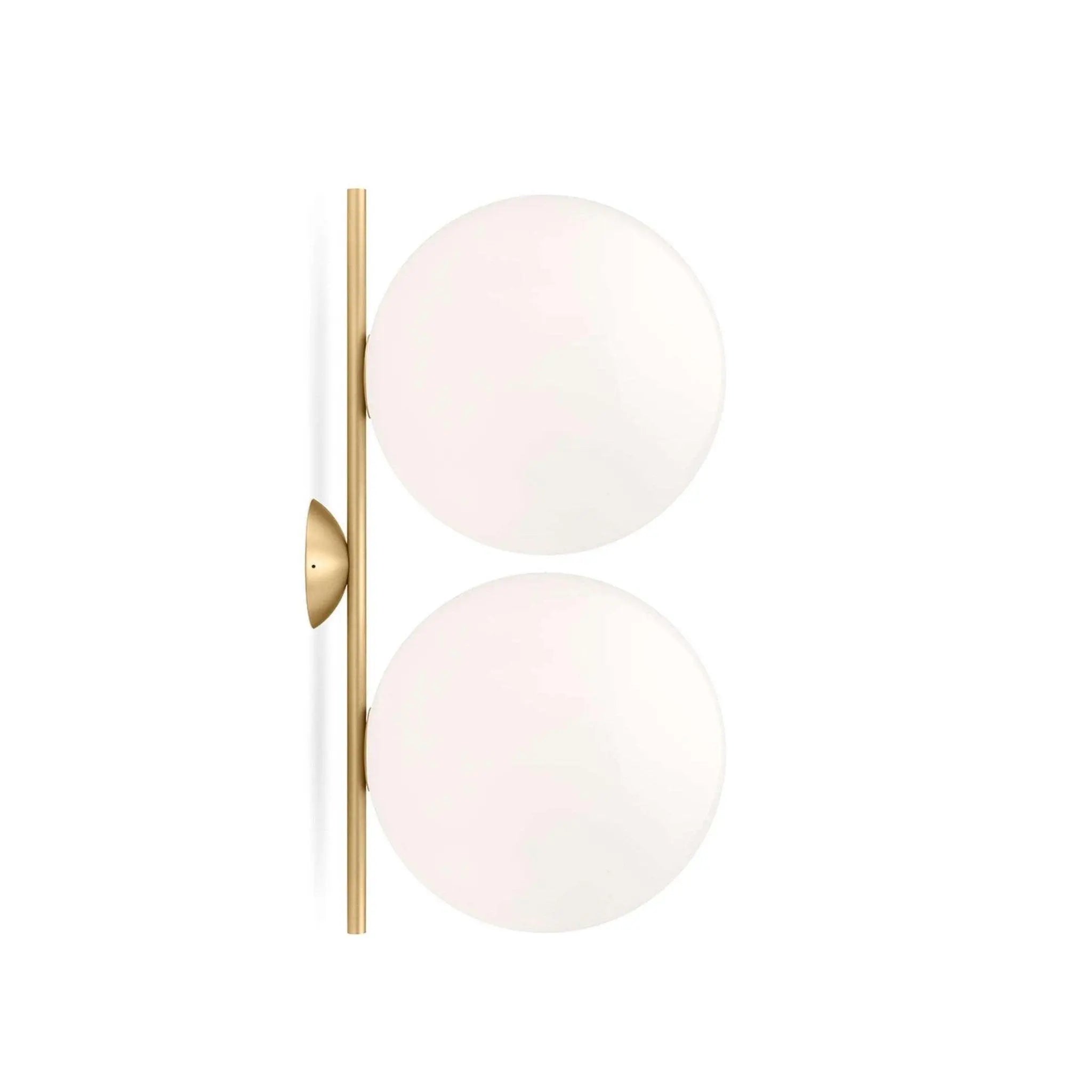 Lampa ścienna dwupunktowa IC LIGHTS DOUBLE mosiężny – Flos