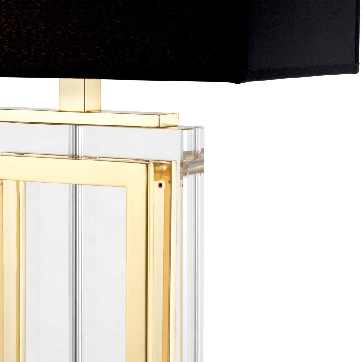 Lampa stołowa ARLINGTON CRYSTAL czarny ze złotym wykończeniem Eichholtz Eye on Design