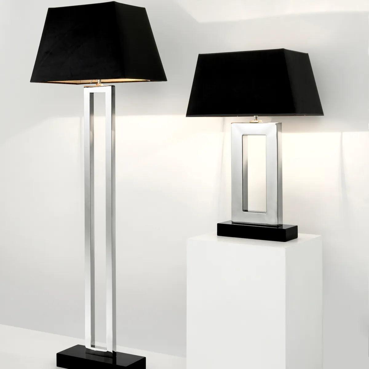 Lampa stołowa ARLINGTON czarny ze srebrnym wykończeniem Eichholtz Eye on Design