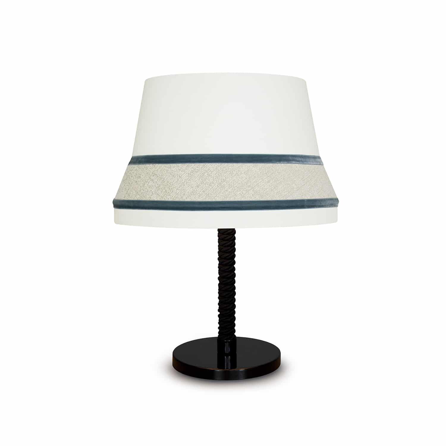 Lampa stołowa AUDREY biały z niebieskim wykończeniem Contardi M bez opcji ściemniania Eye on Design