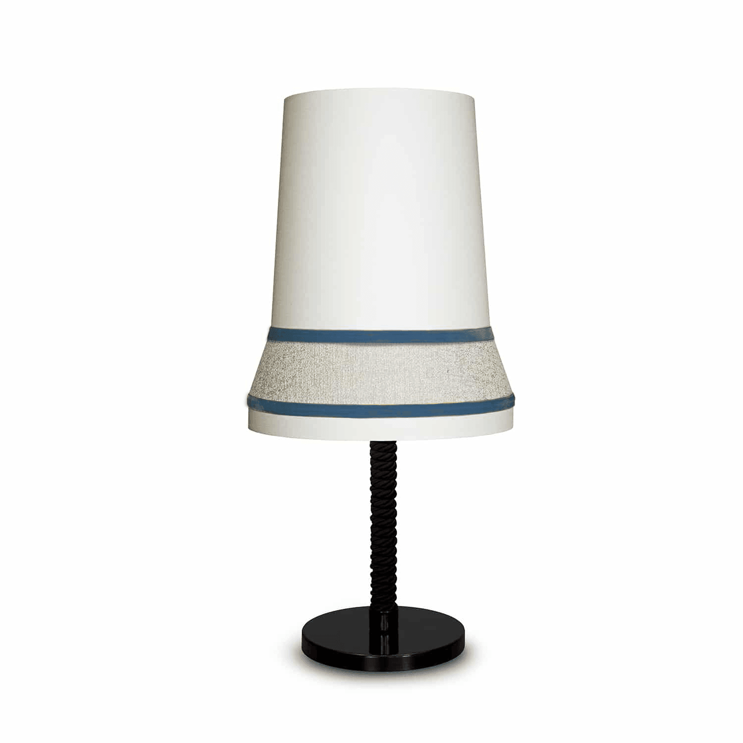 Lampa stołowa AUDREY biały z niebieskim wykończeniem Contardi L bez opcji ściemniania Eye on Design