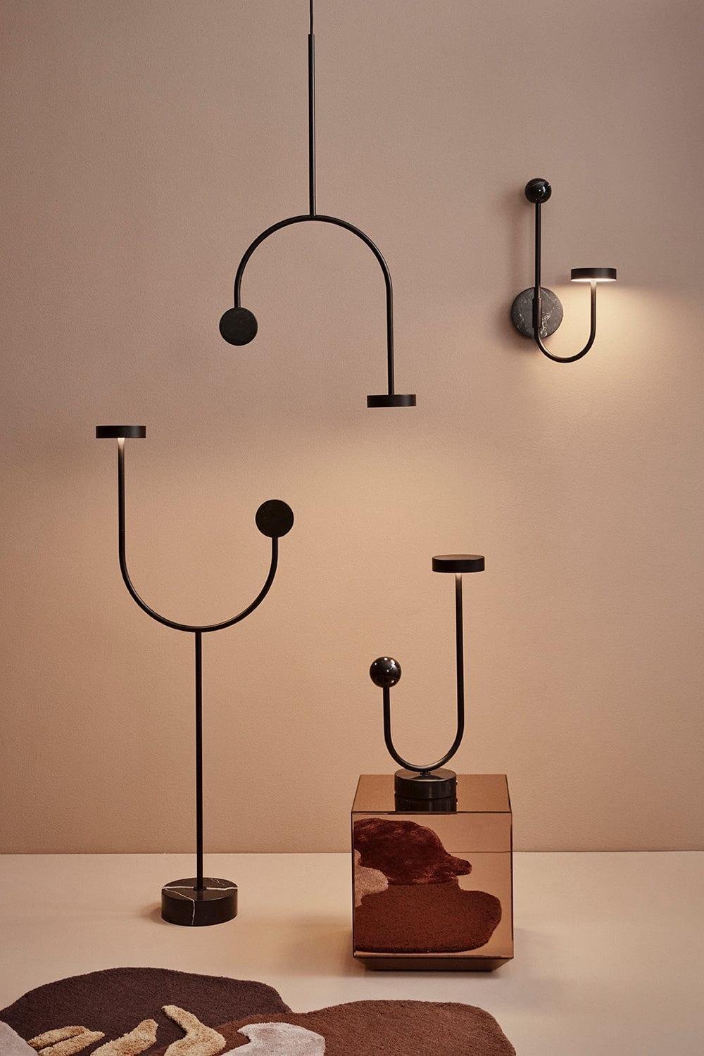 Lampa stołowa GRASIL czarny marmur AYTM Eye on Design