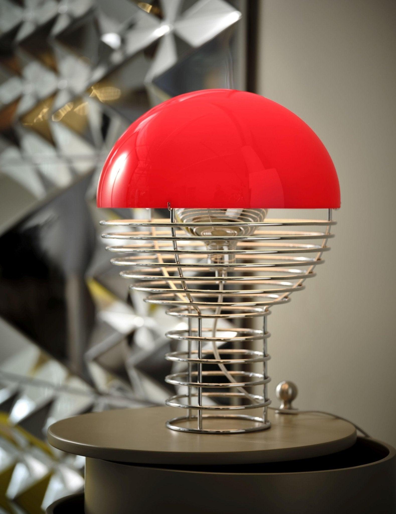 Lampa stołowa WIRE czerwony Verpan Eye on Design