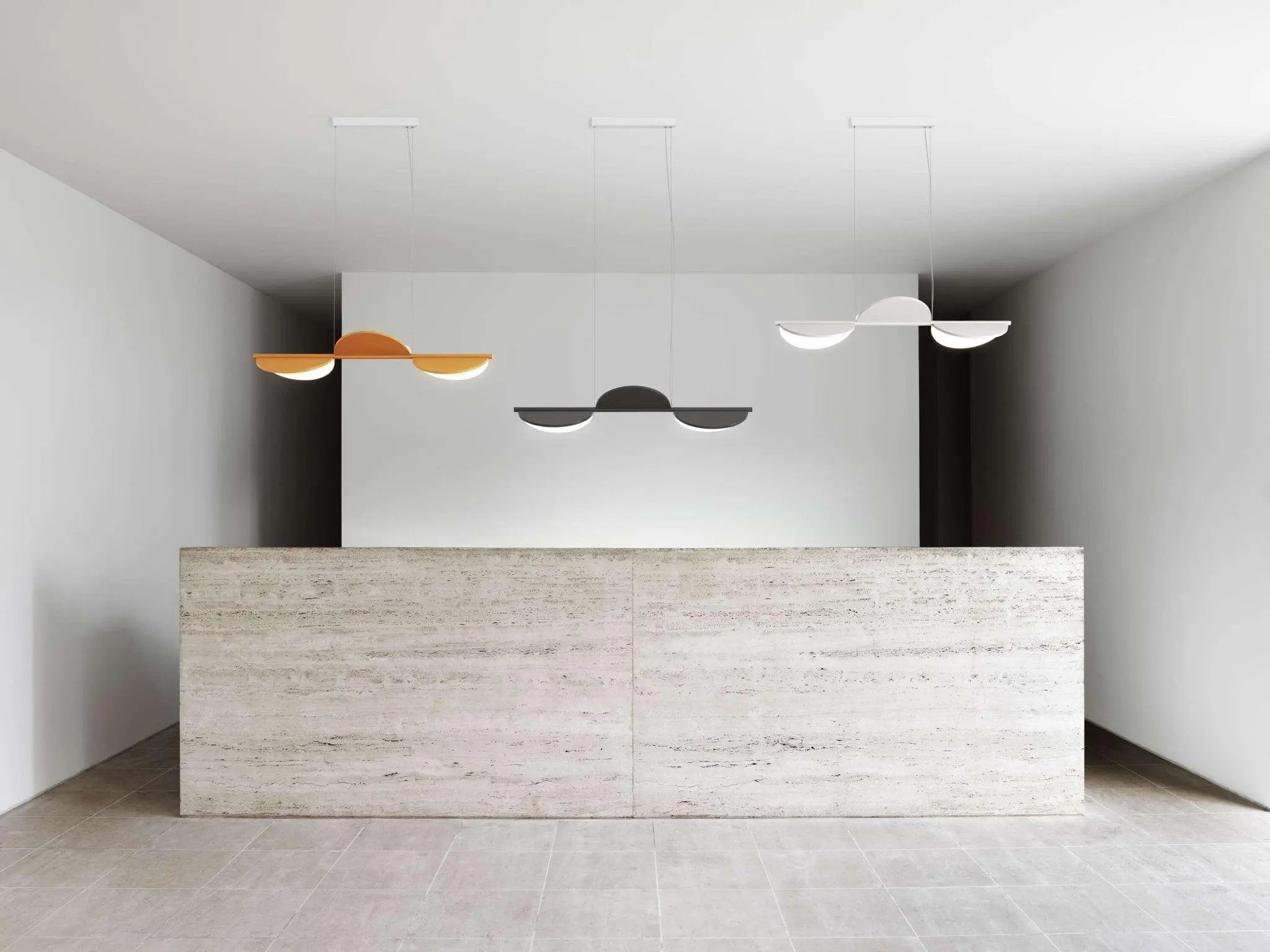 Lampa wisząca ALMENDRA LINEAR niebieski – Flos