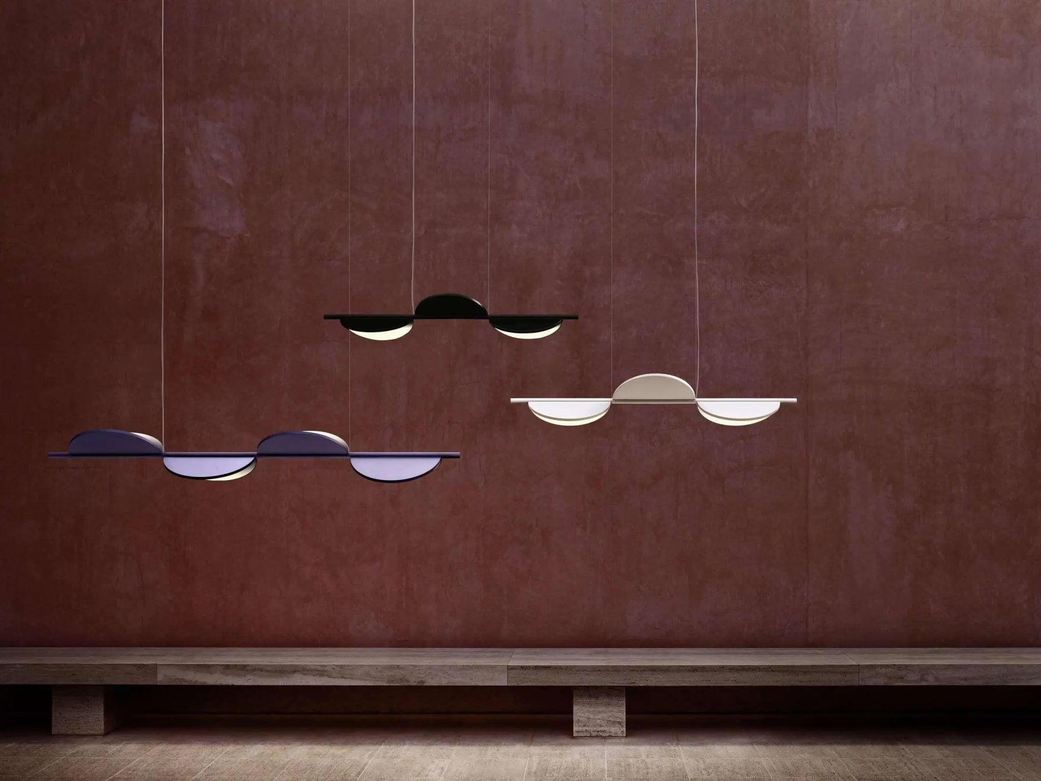 Lampa wisząca ALMENDRA LINEAR niebieski – Flos