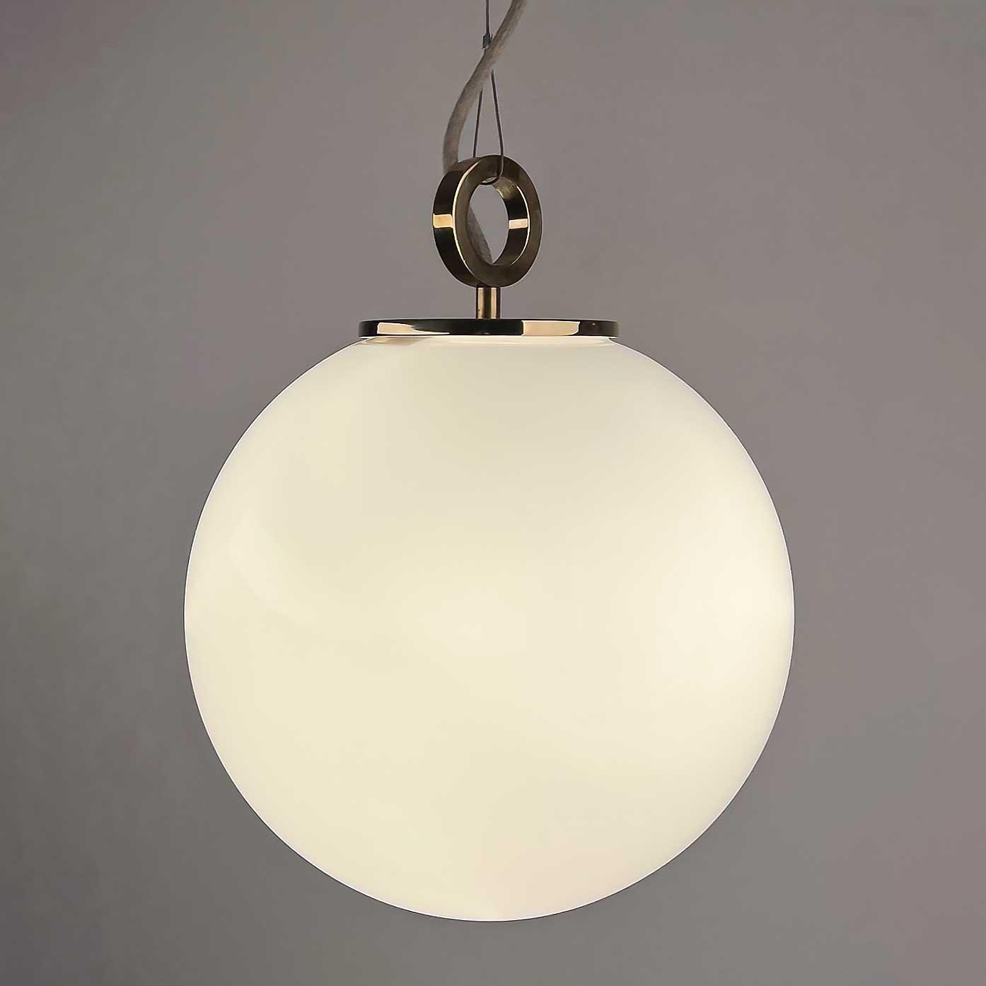 Lampa wisząca BIAŁA KULA nikiel Embassy Interiors Eye on Design