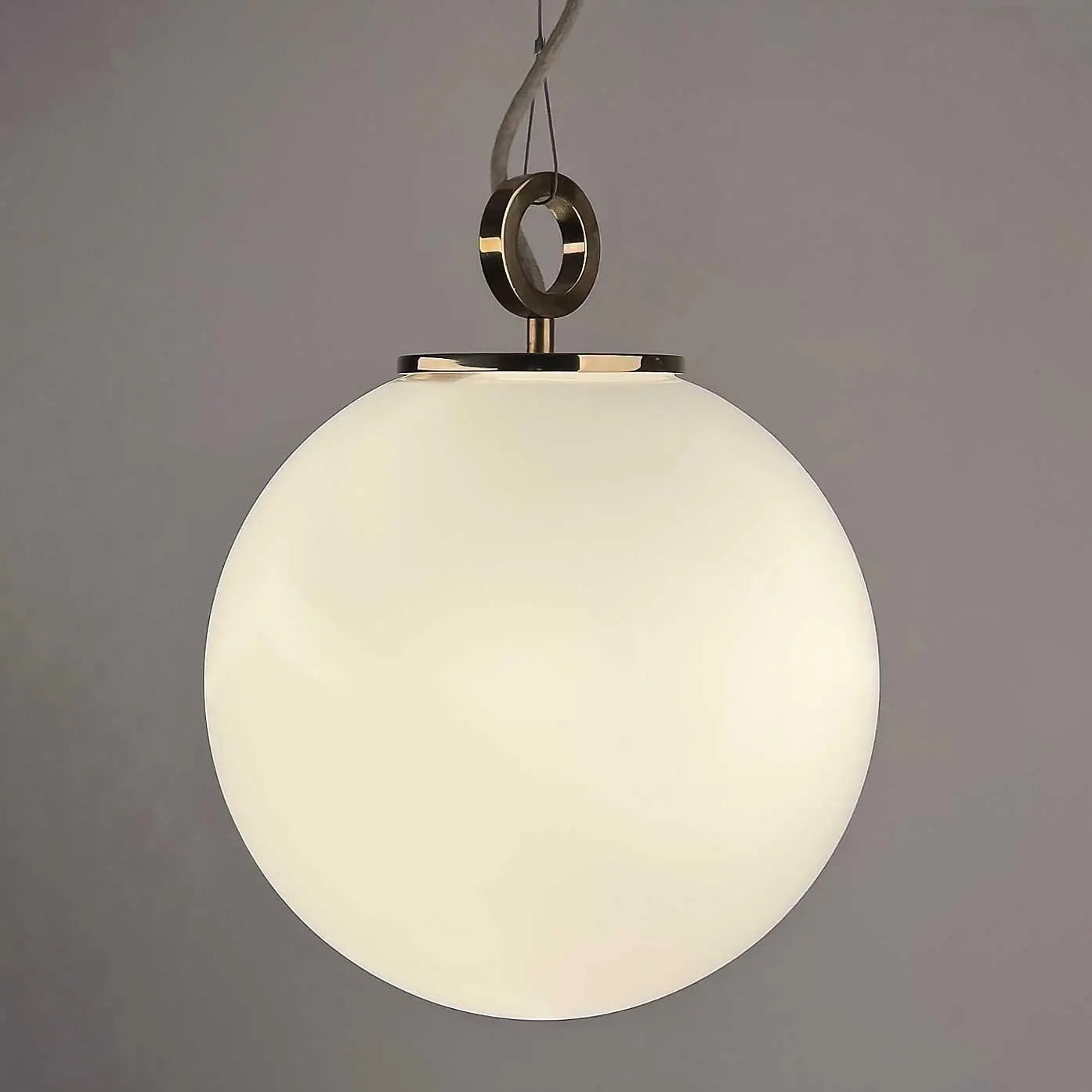 Lampa wisząca BIAŁA KULA nikiel – Embassy Interiors