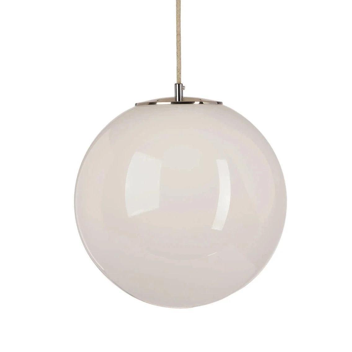 Lampa wisząca BIAŁA KULA nikiel Embassy Interiors Eye on Design