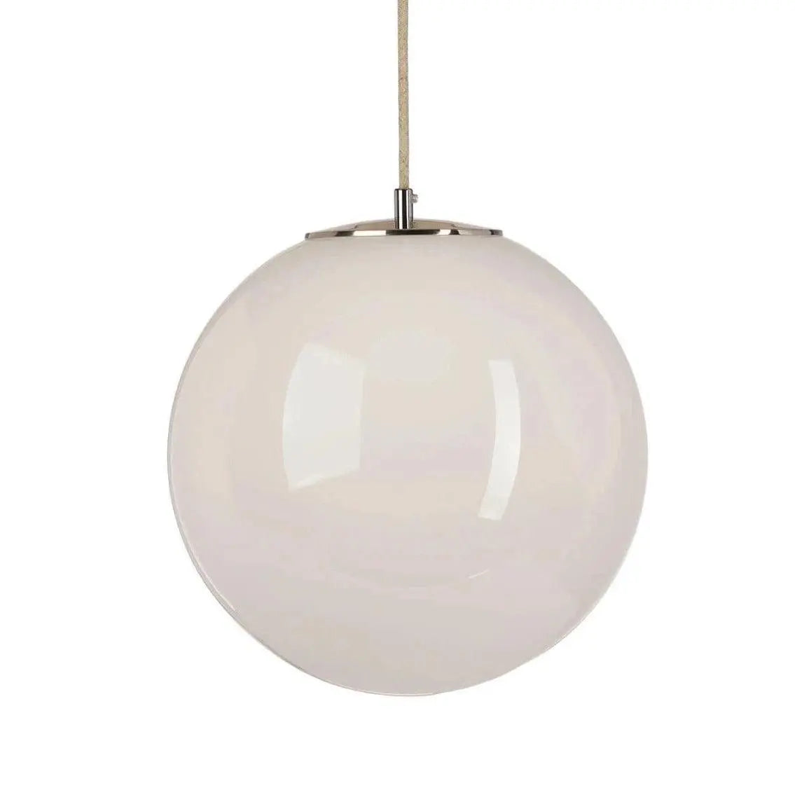 Lampa wisząca BIAŁA KULA nikiel – Embassy Interiors