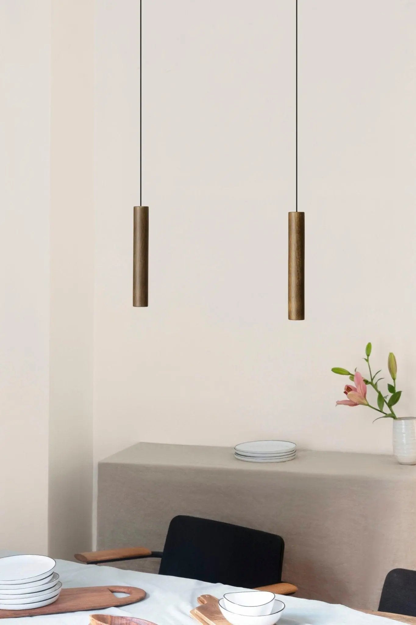 Lampa wisząca CHIMES ciemny dąb – Umage