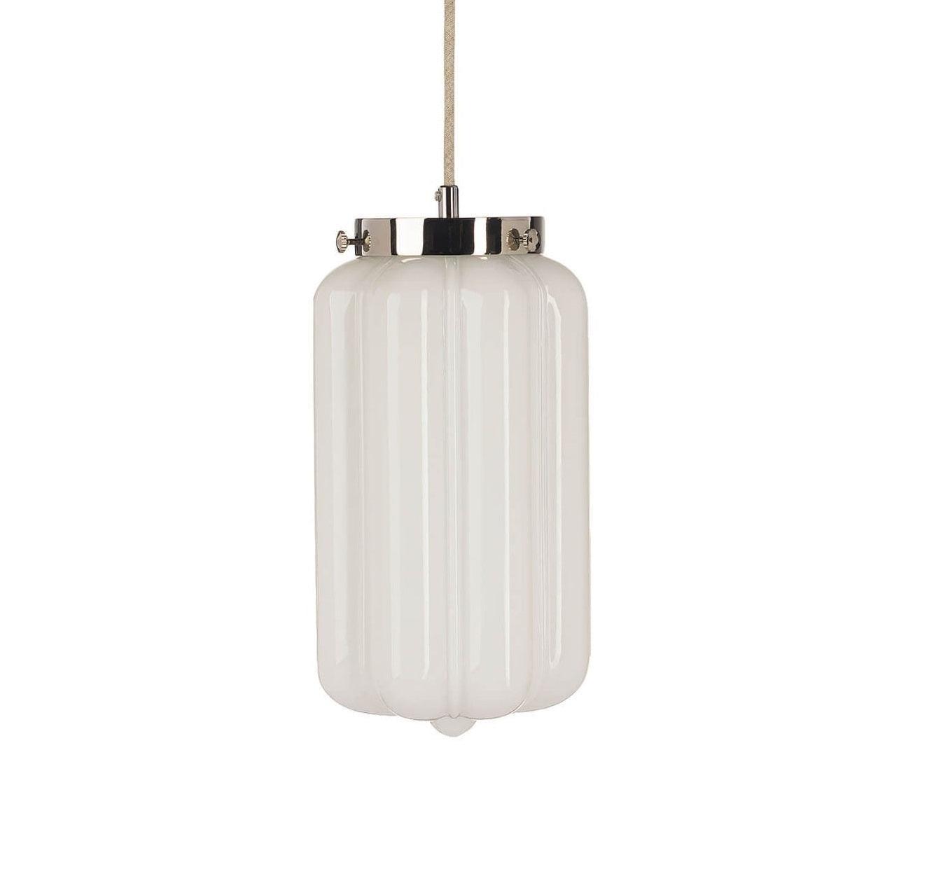Lampa wisząca DECO nikiel Embassy Interiors opalowy Eye on Design