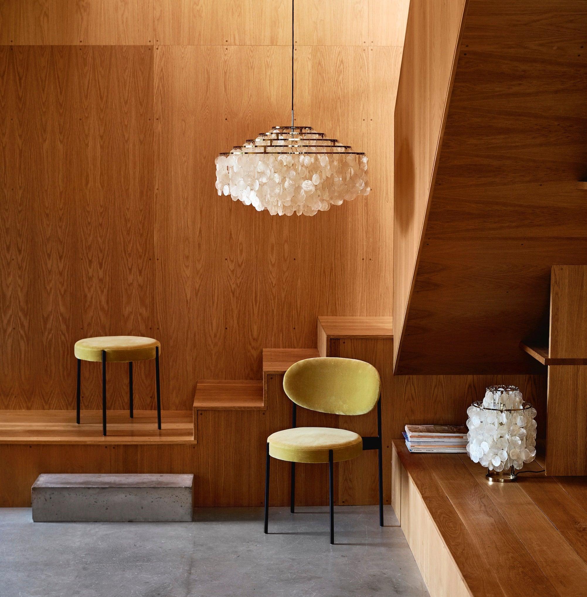 Lampa wisząca FUN 11DM z mosiężną ramą Verpan Eye on Design
