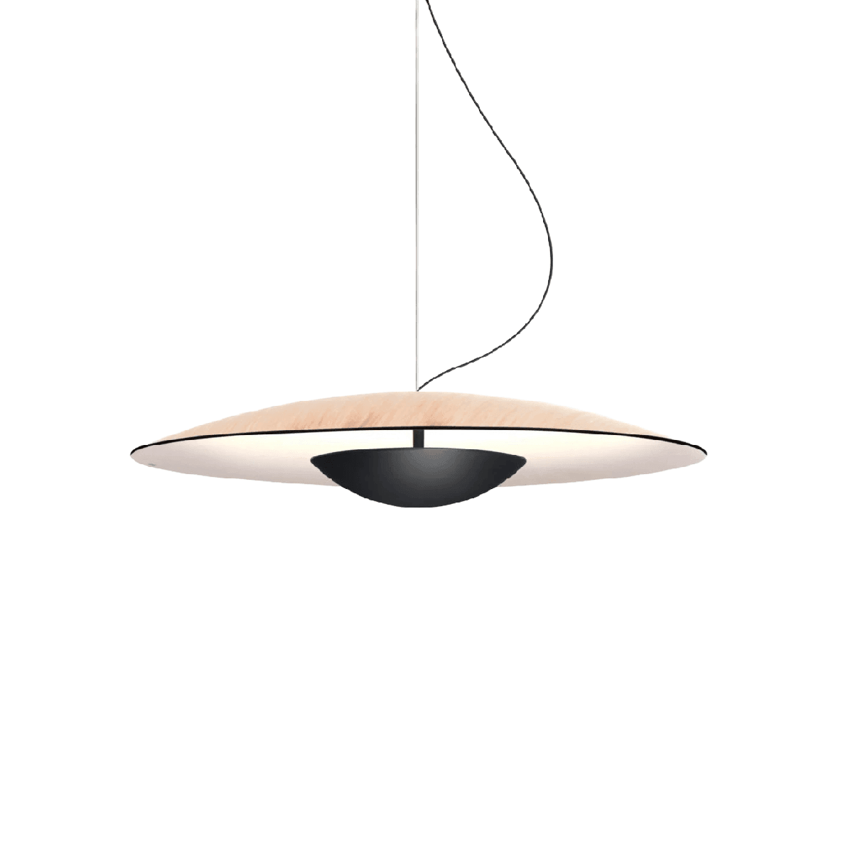 Lampa wisząca GINGER jasnobrązowy z białym wykończeniem Marset 42 cm ze ściemniaczem Triac Eye on Design
