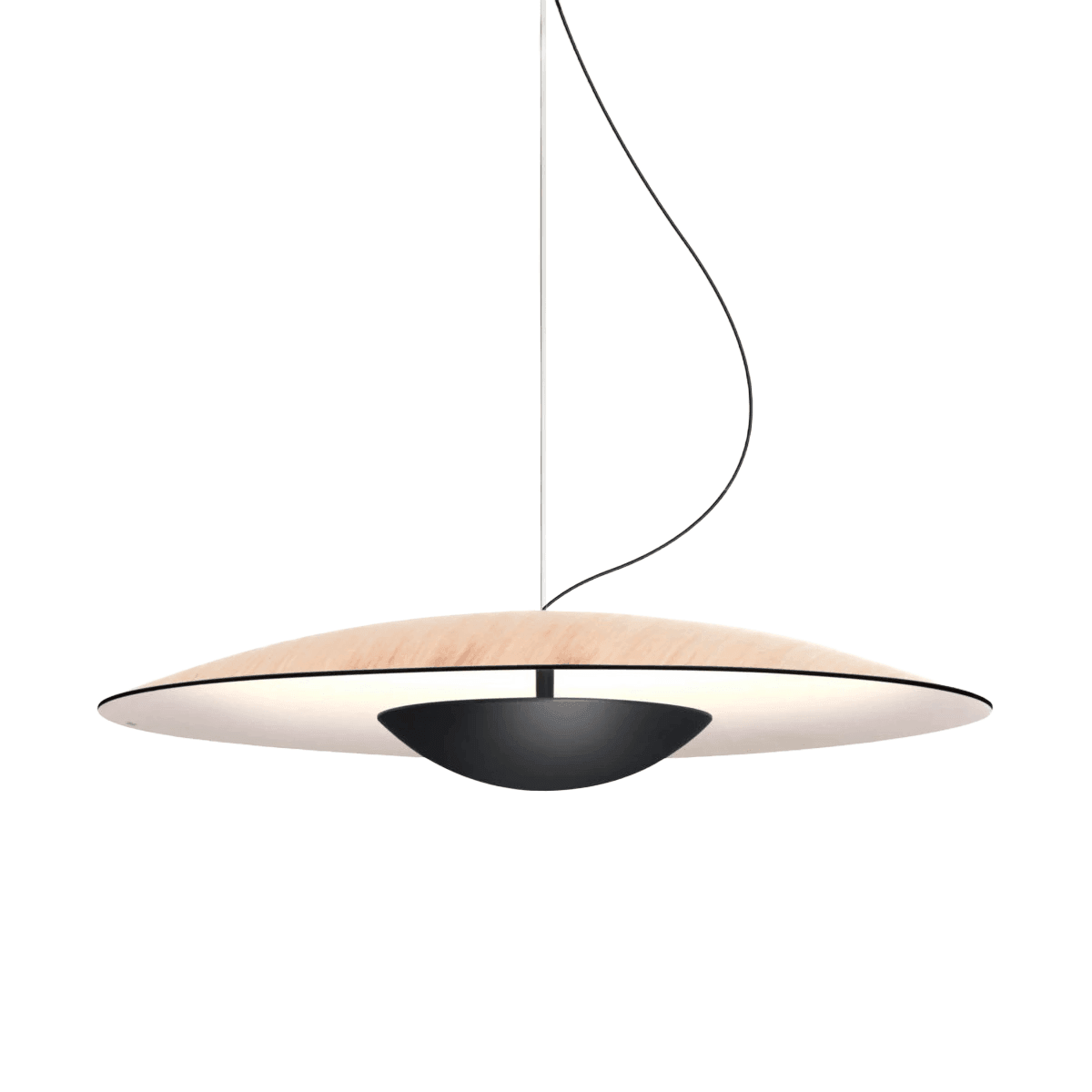 Lampa wisząca GINGER jasnobrązowy z białym wykończeniem Marset 60 cm ze ściemniaczem Triac Eye on Design