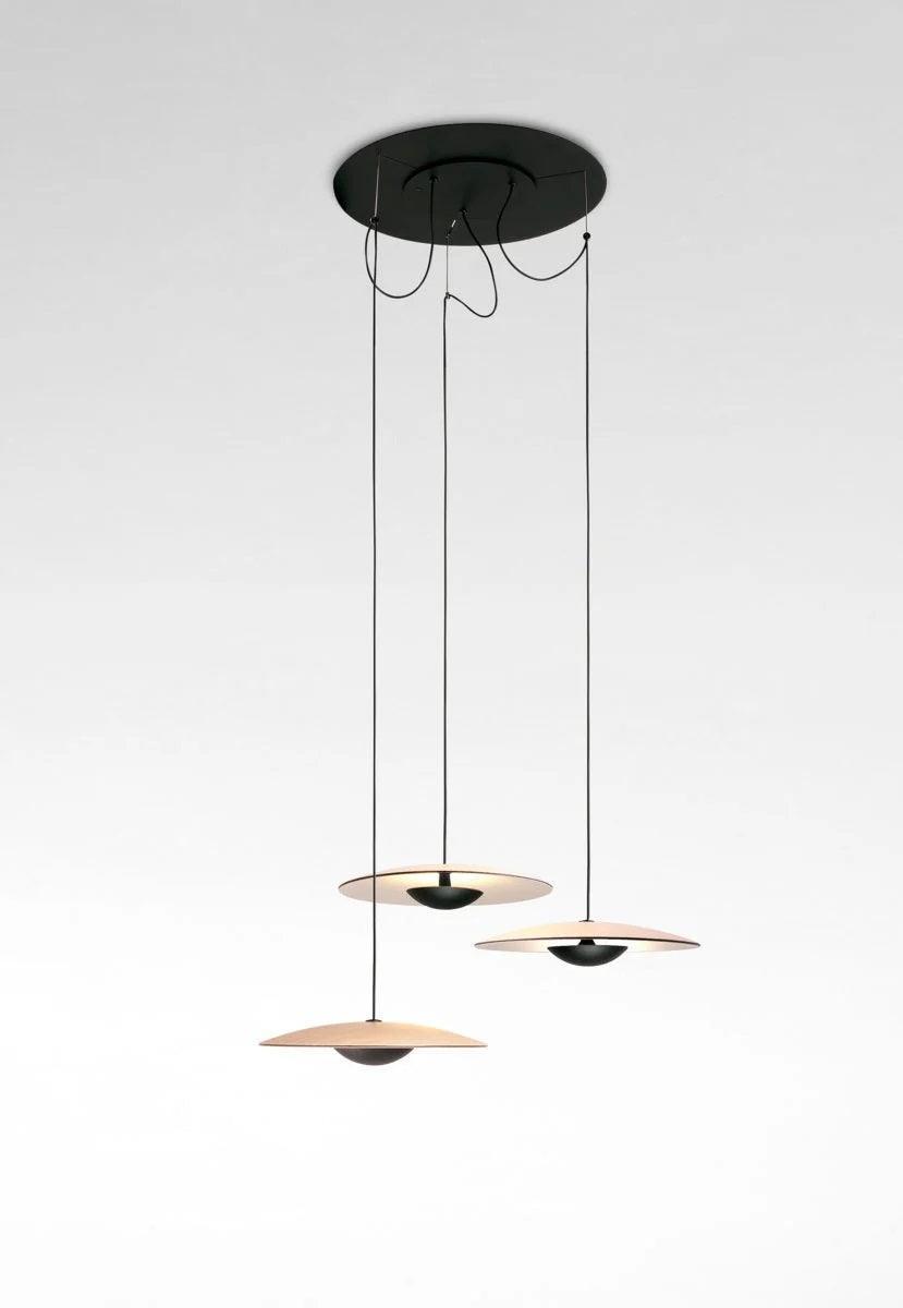 Lampa wisząca GINGER mosiężny Marset 3 x 20 cm z podstawą Eye on Design