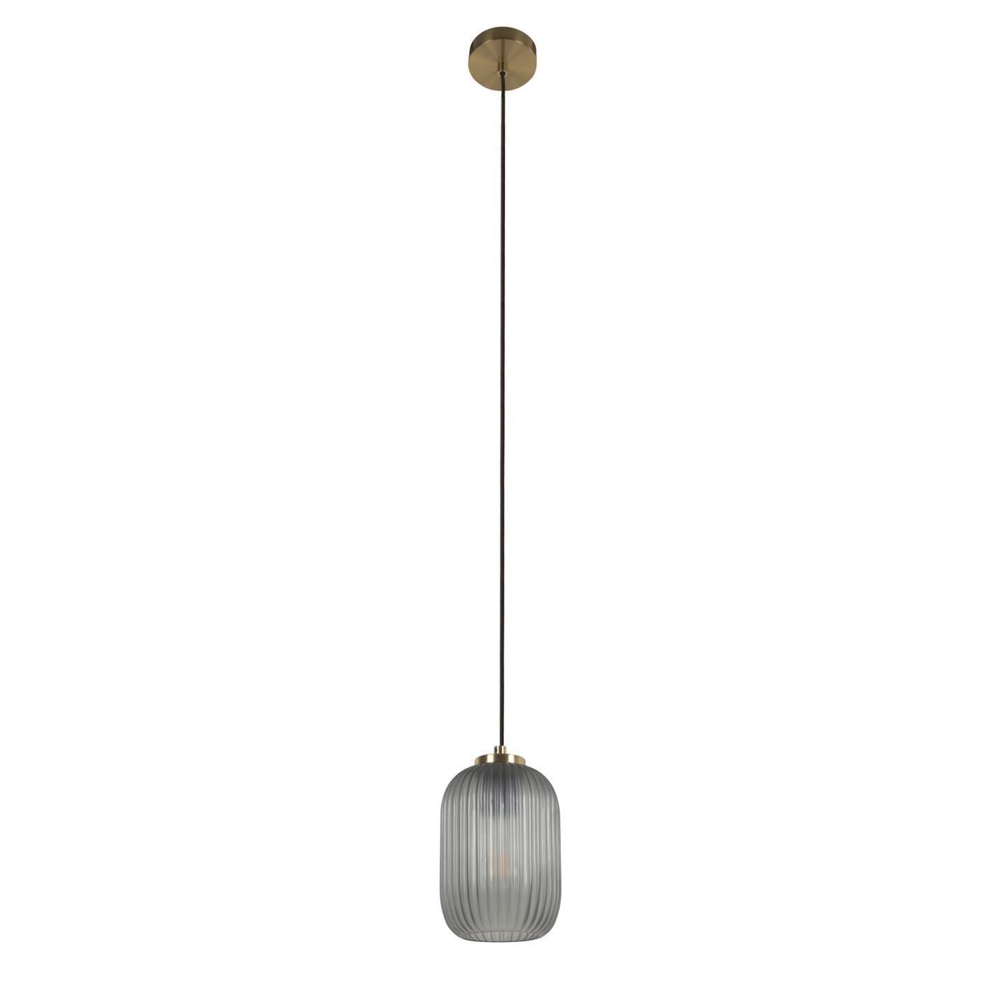Lampa wisząca HESTIA mosiądz z szarym szkłem La Forma Eye on Design