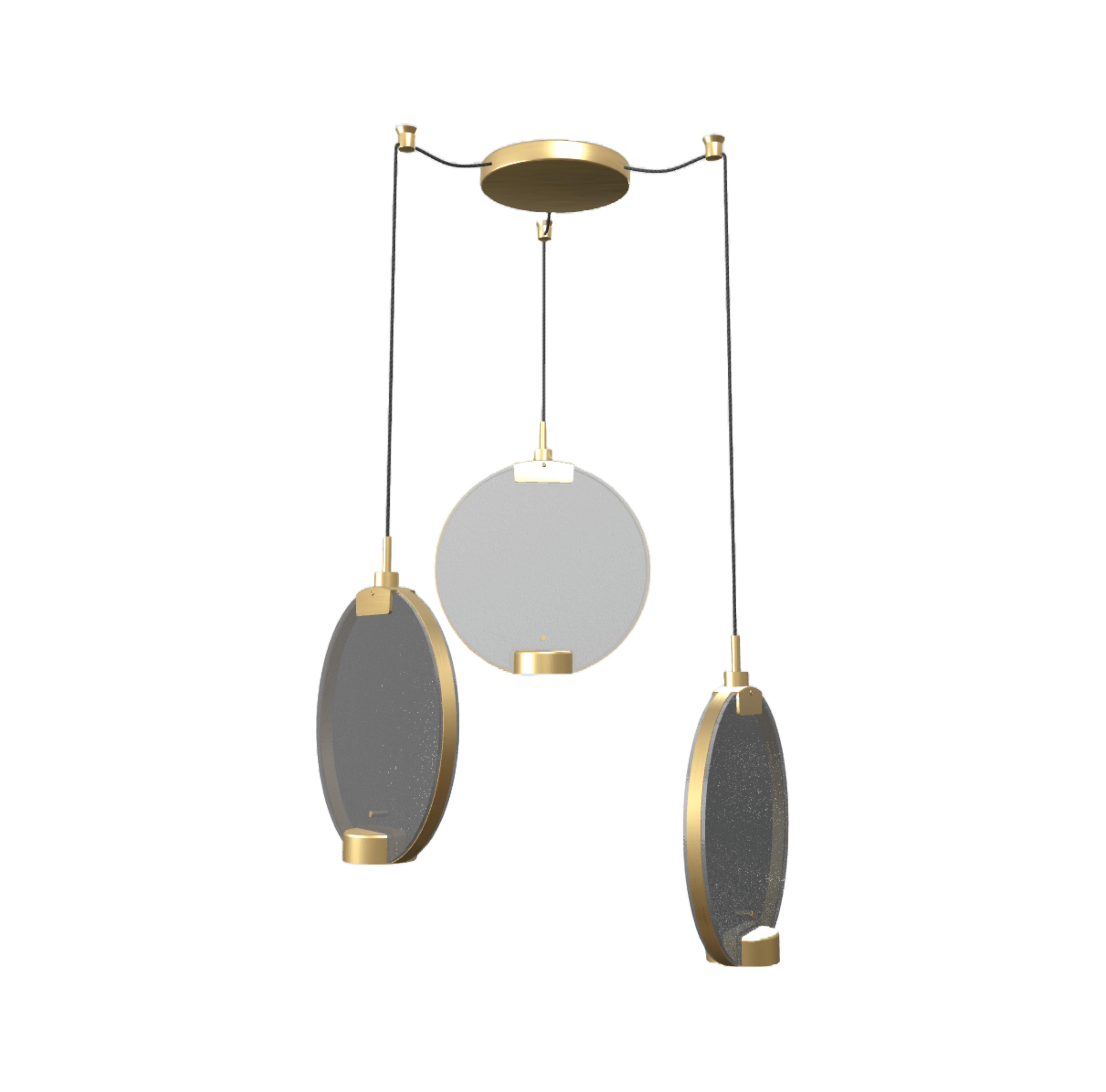 Lampa wisząca HORO S3 szczotkowany mosiądz Masiero Eye on Design