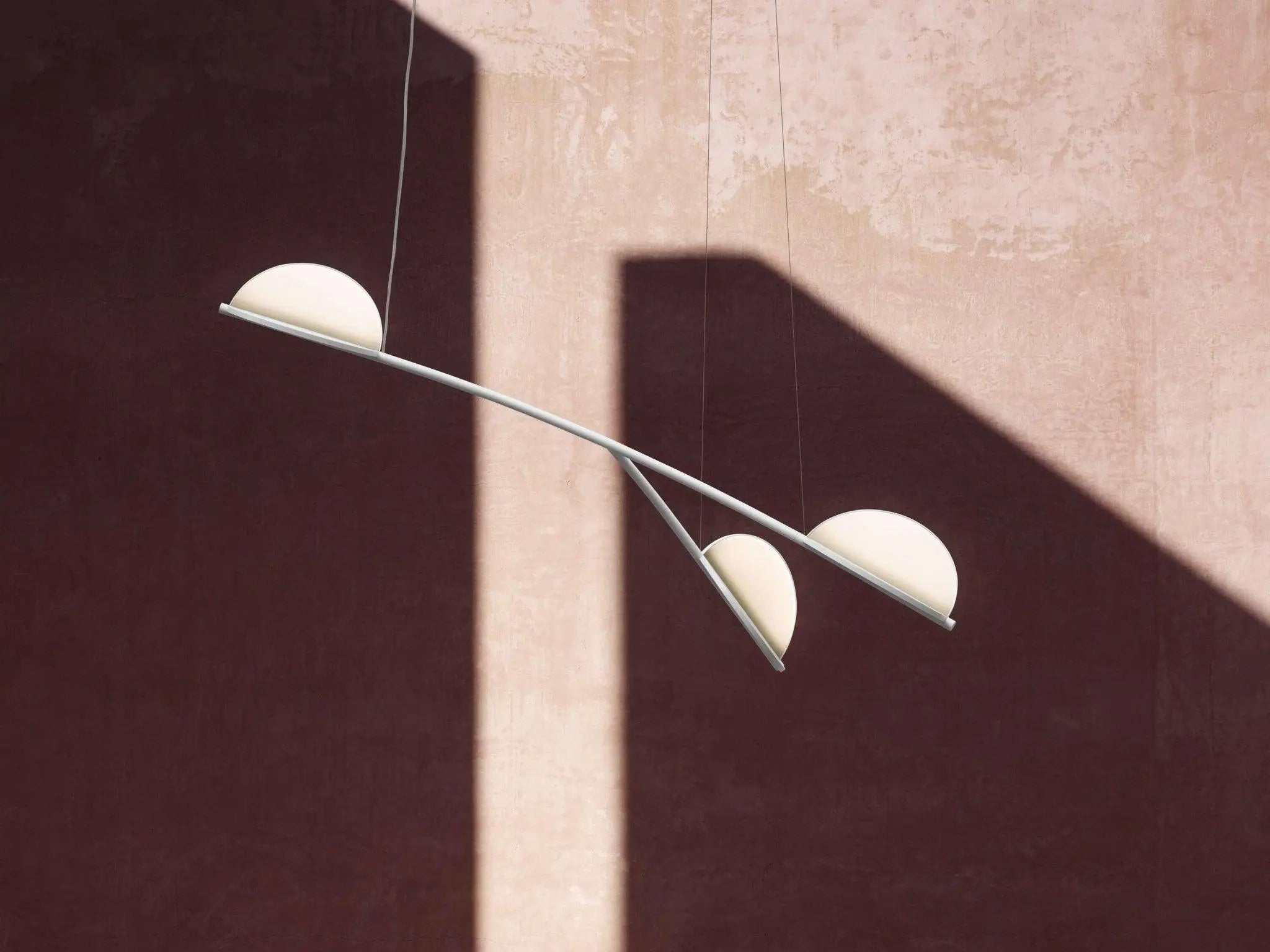 Lampa wisząca krótka ALMENDRA ORGANIC biały – Flos