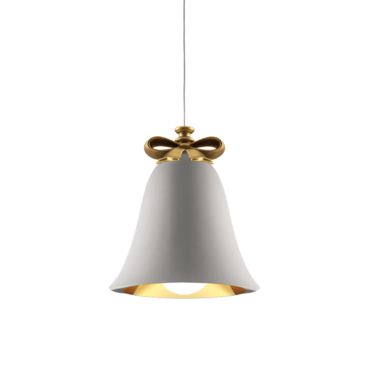 Lampa wisząca MABELLE biały ze złotym Qeeboo Eye on Design