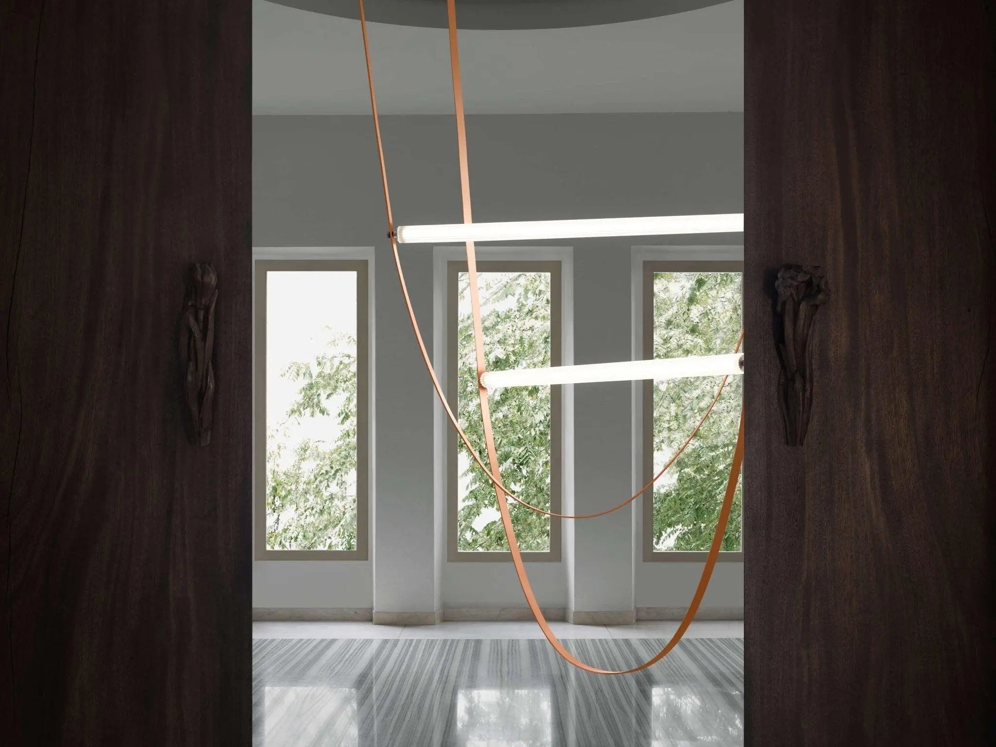 Lampa wisząca WIRELINE różowy – Flos
