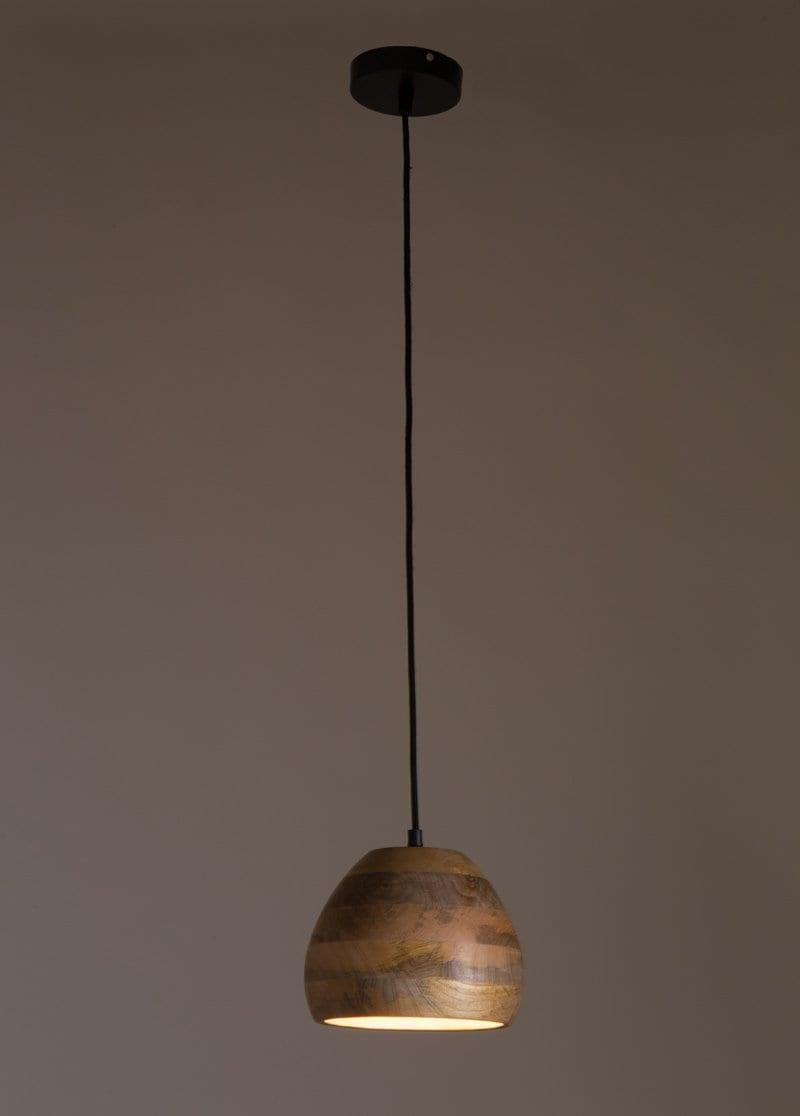 Lampa wisząca WOODY drewno mango – metal