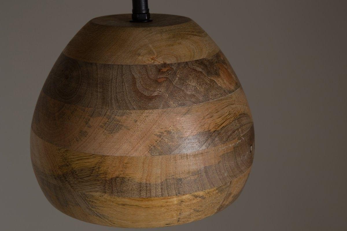 Lampa wisząca WOODY drewno mango – styl skandynawski