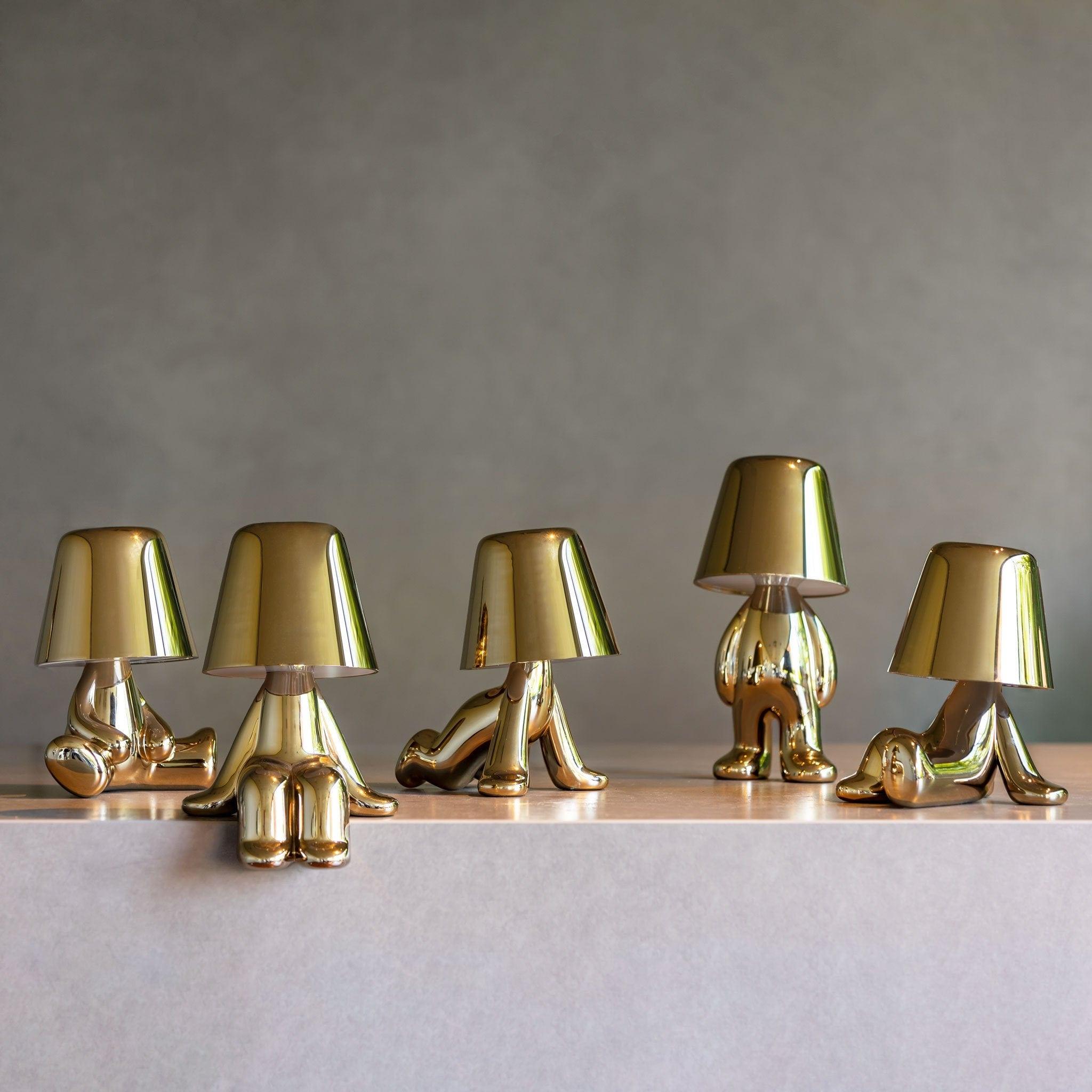 Lampka GOLDEN BROTHER RON złoty Qeeboo Eye on Design