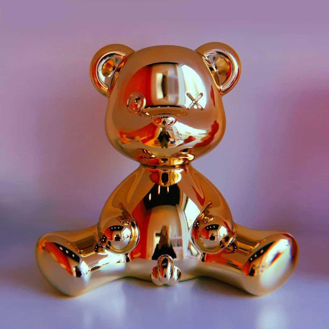 Lampka TEDDY BOY złoty Qeeboo Eye on Design