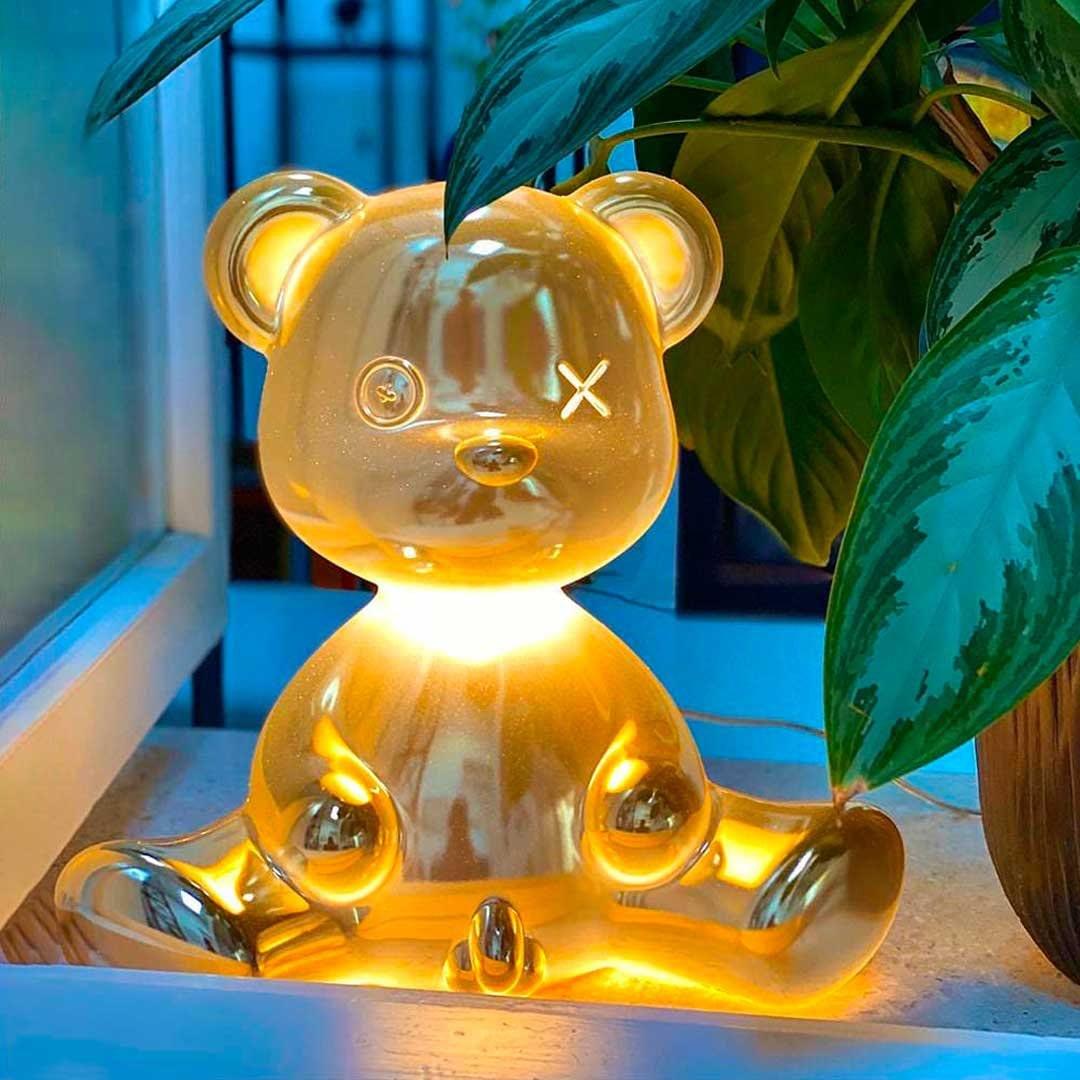 Lampka TEDDY BOY złoty Qeeboo Eye on Design