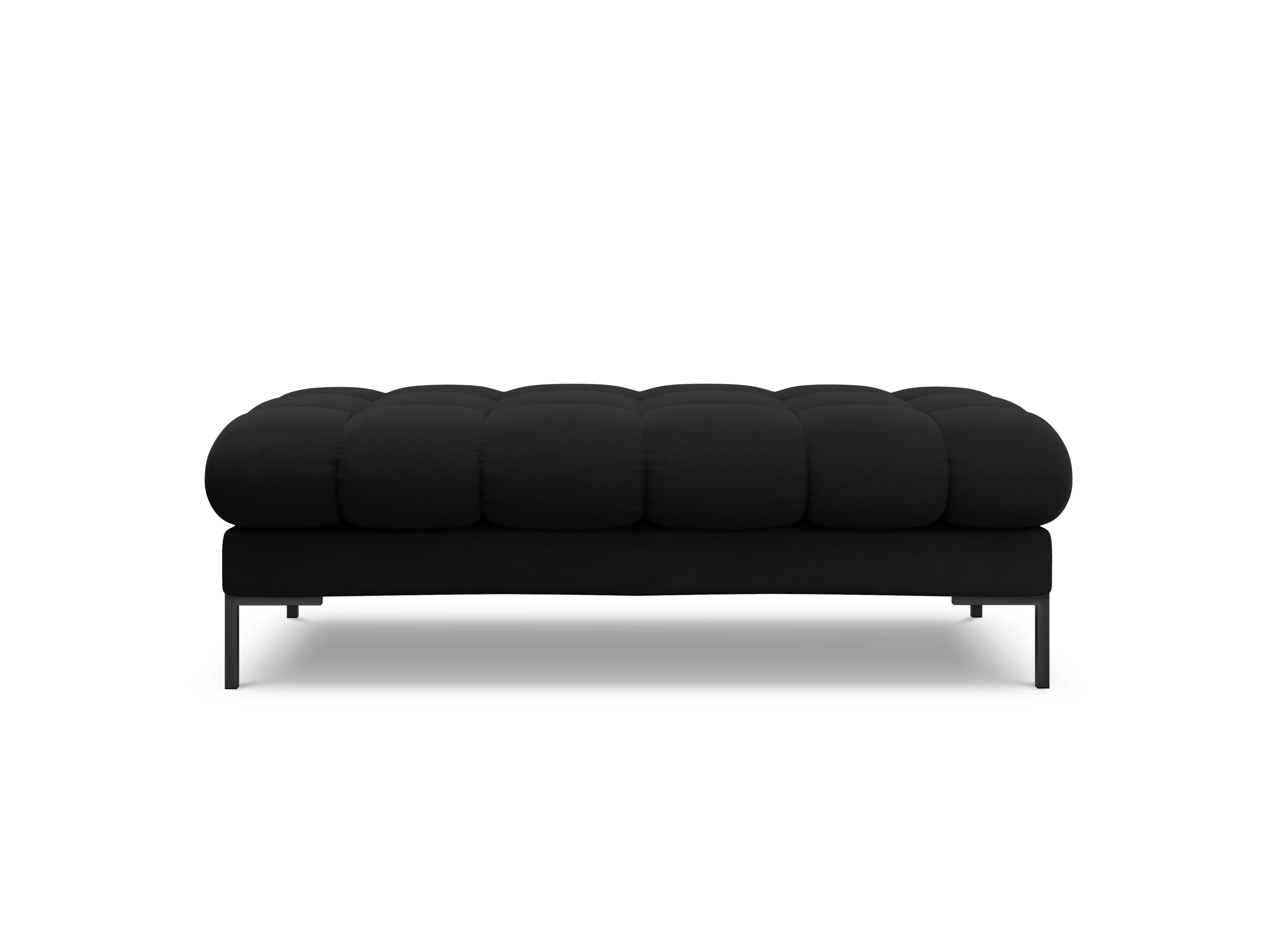 Ławka aksamitna BALI czarny z czarną podstawą Cosmopolitan Design Eye on Design