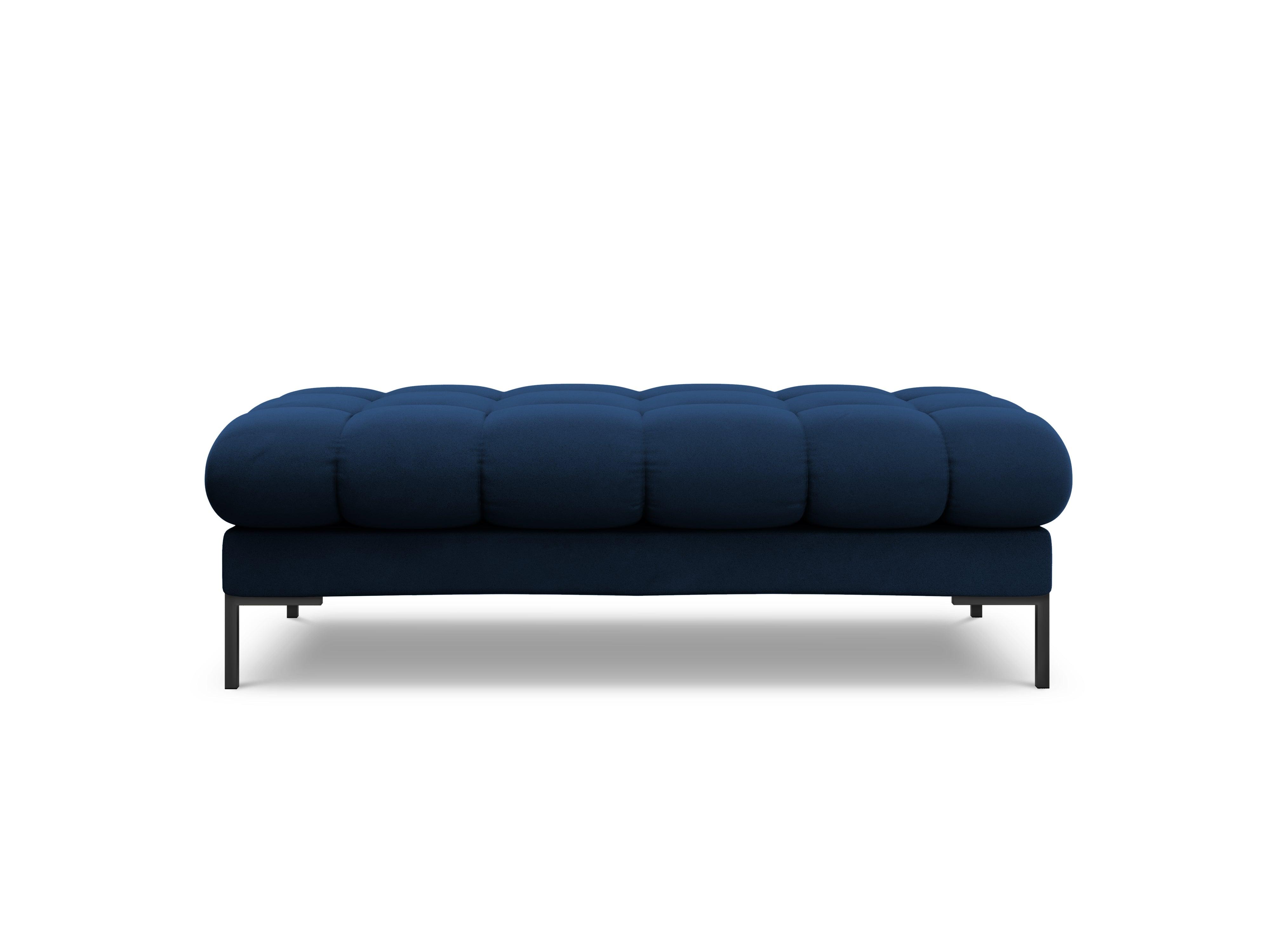 Ławka aksamitna BALI granat królewski z czarną podstawą Cosmopolitan Design Eye on Design
