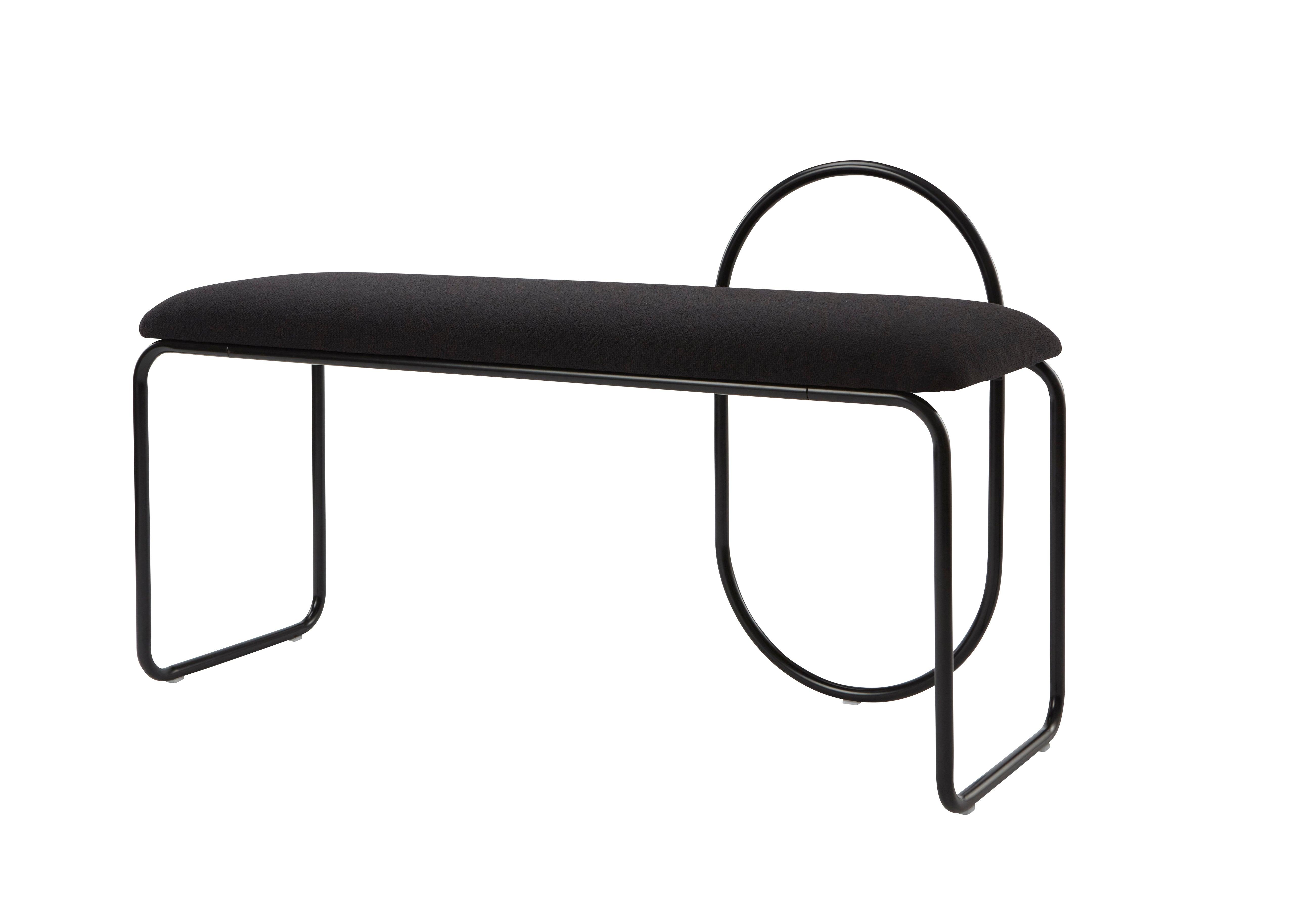 Ławka z tkaniną boucle ANGUI antracytowy AYTM Eye on Design