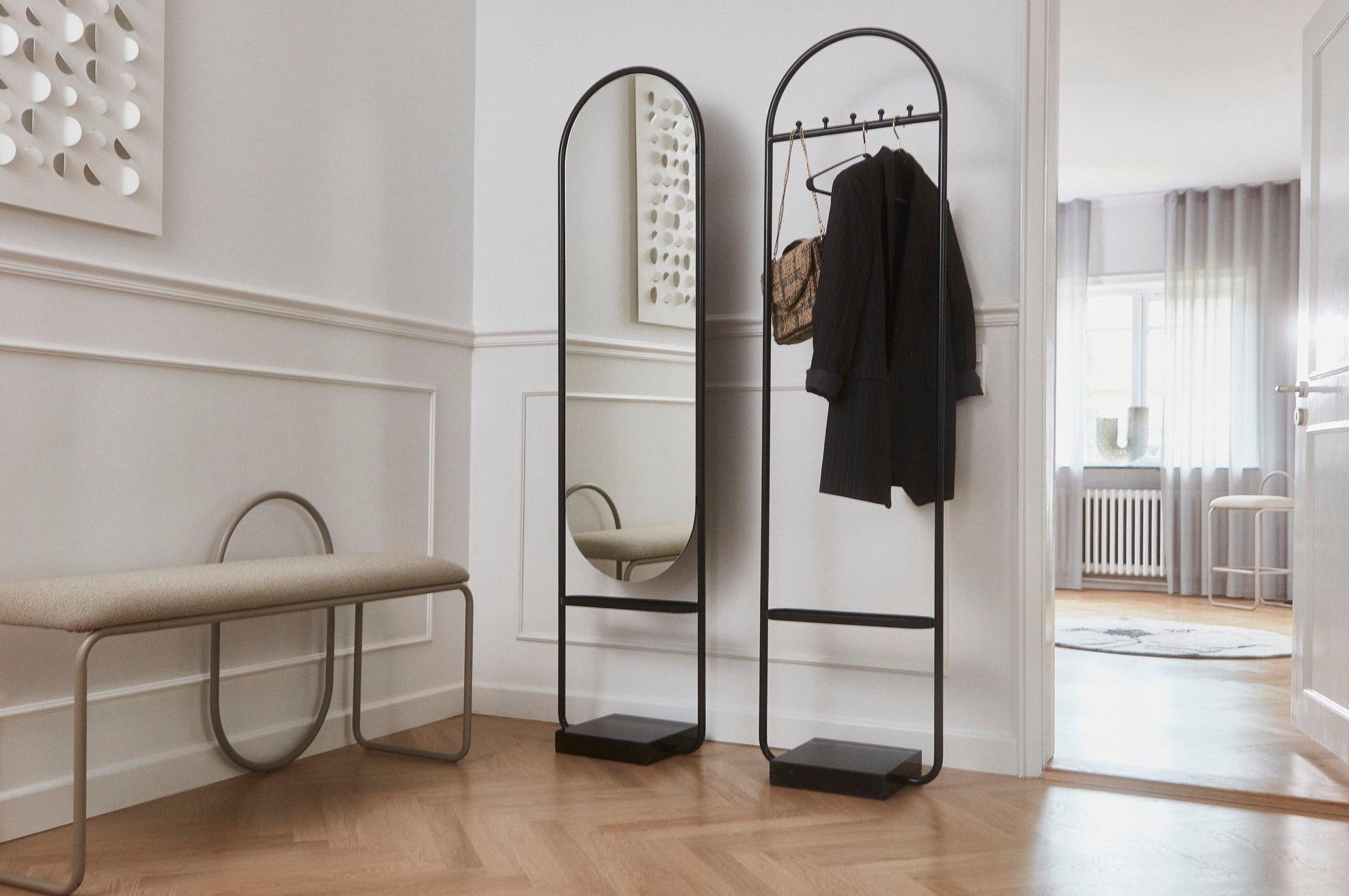 Ławka z tkaniną boucle ANGUI taupe AYTM Eye on Design