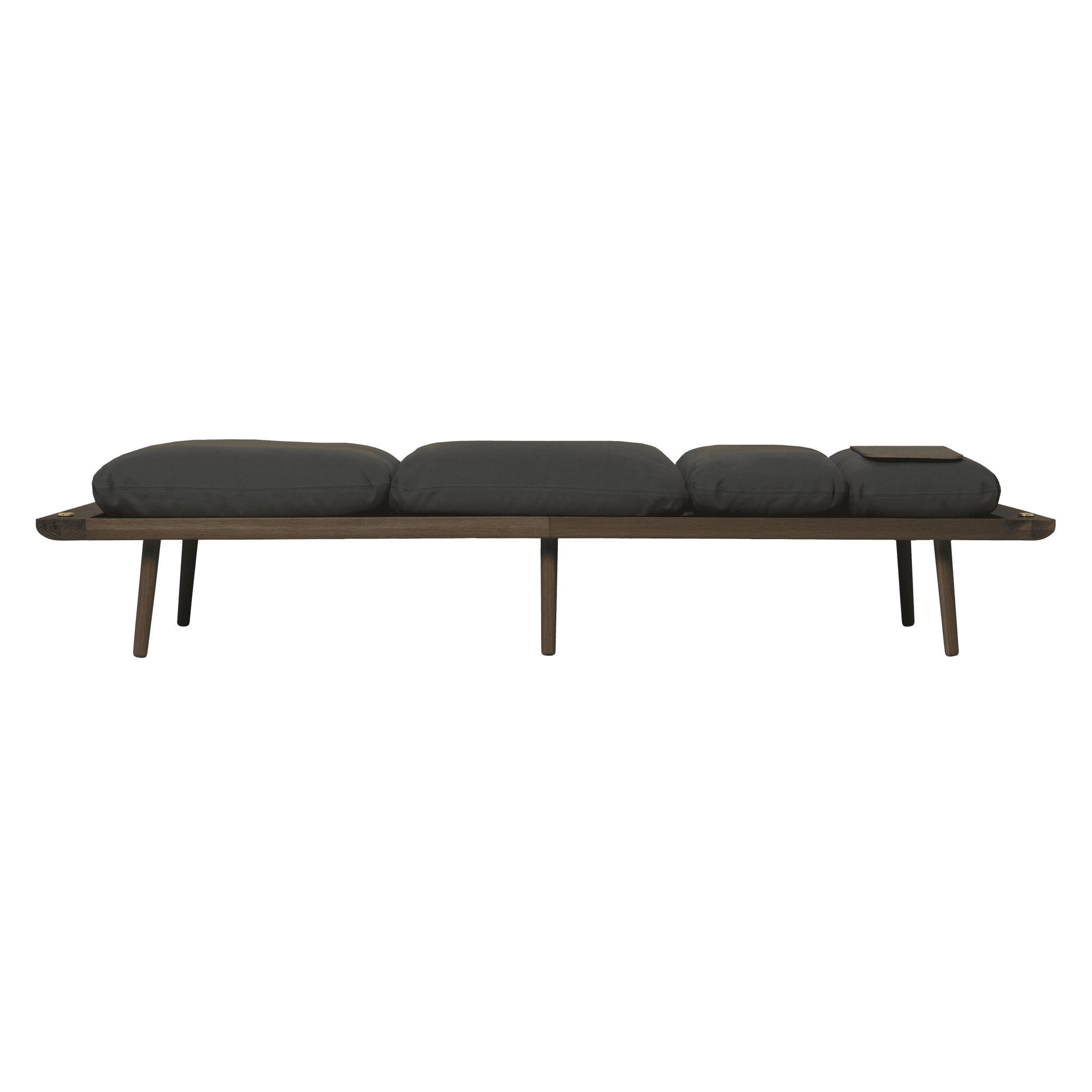 Leżanka LOUNGE AROUND antracytowy z ciemno dębową podstawą UMAGE Eye on Design