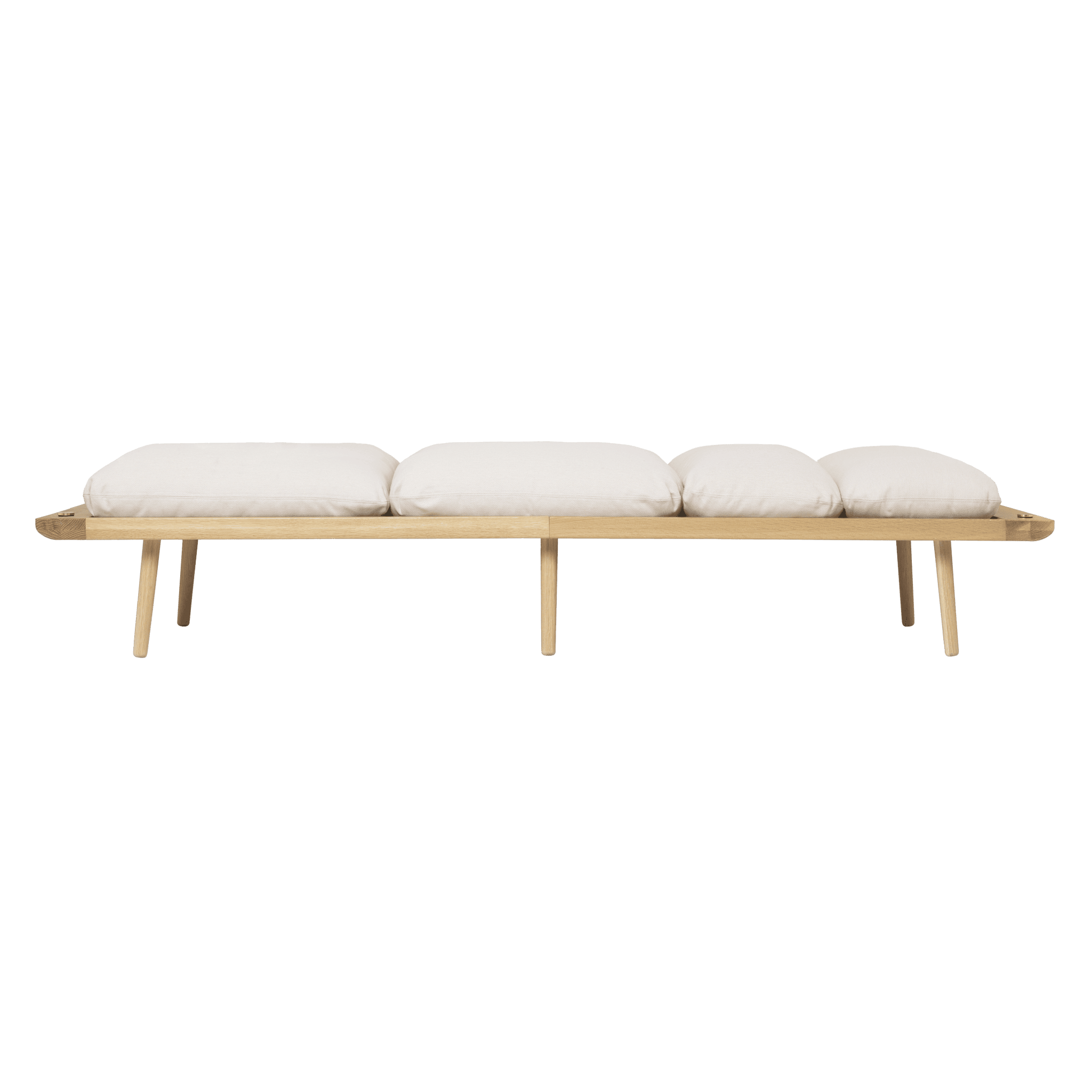Leżanka LOUNGE AROUND beżowy z dębową podstawą UMAGE Eye on Design