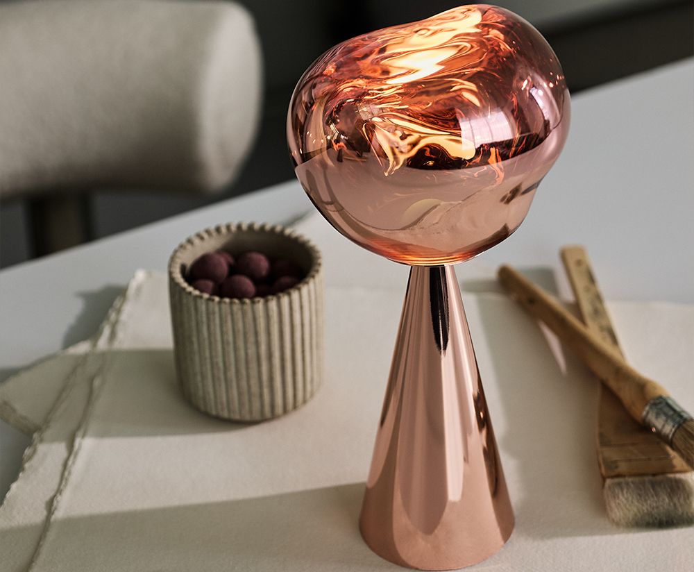 Kupfer -tragbare Lampe schmelzen