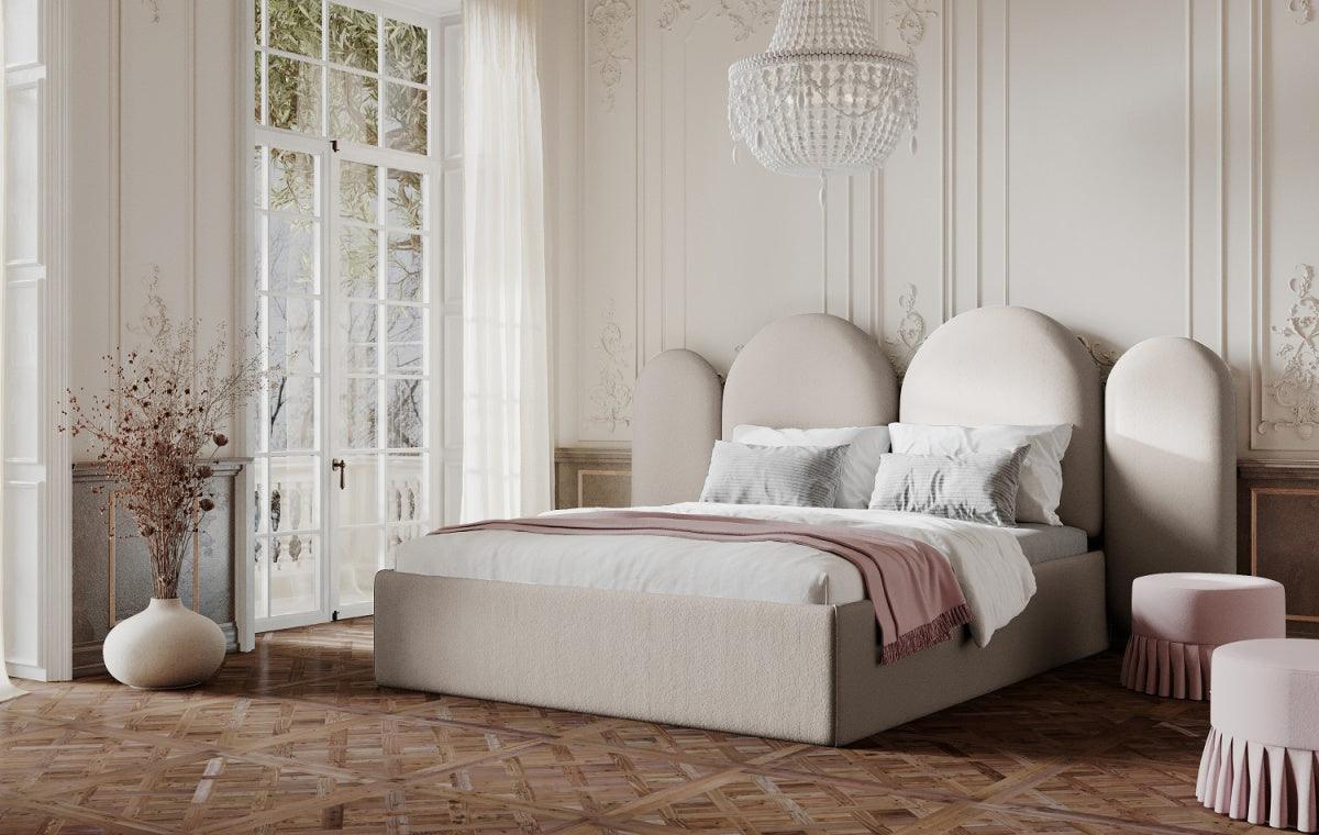 Łóżko tapicerowane CLOUD beżowy Happy Barok Eye on Design