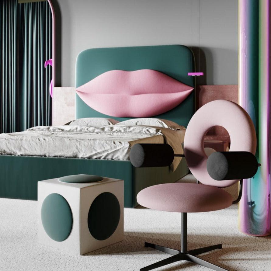 Łóżko tapicerowane USTA zielony Happy Barok Eye on Design