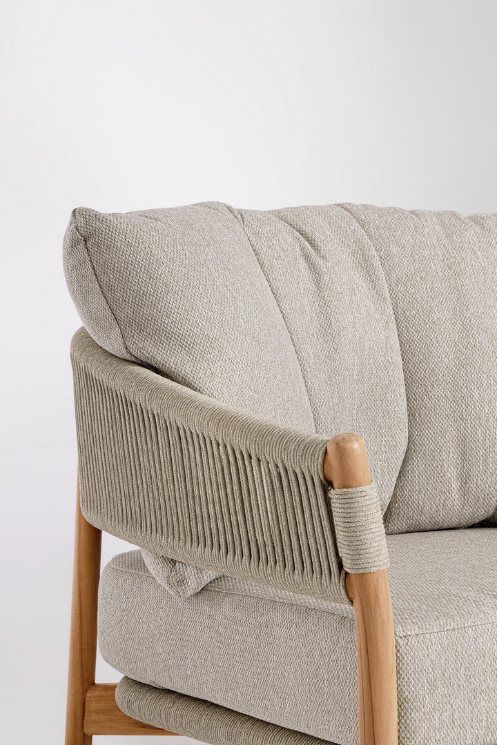 Außenstuhl GARITA in Beige mit Holzgestell