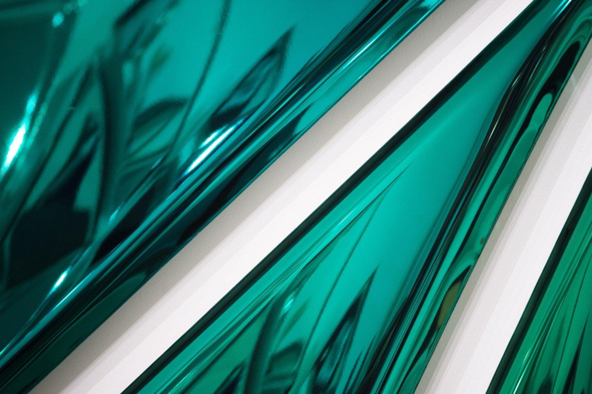 Lustro dekoracyjne NUCLEUS gradient szmaragd-szafir Zieta Studio Eye on Design
