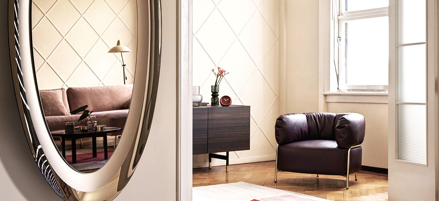 Lustro owalne SURFACE brązowy – Calligaris