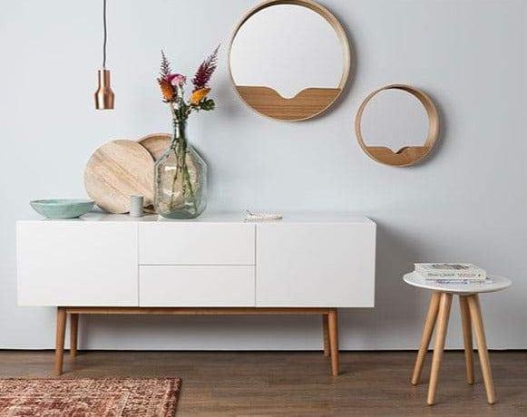 Lustro ścienne ROUND 40 drewniane Zuiver Eye on Design