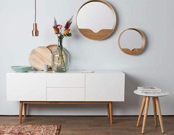 Lustro ścienne ROUND 60 drewniane Zuiver Eye on Design