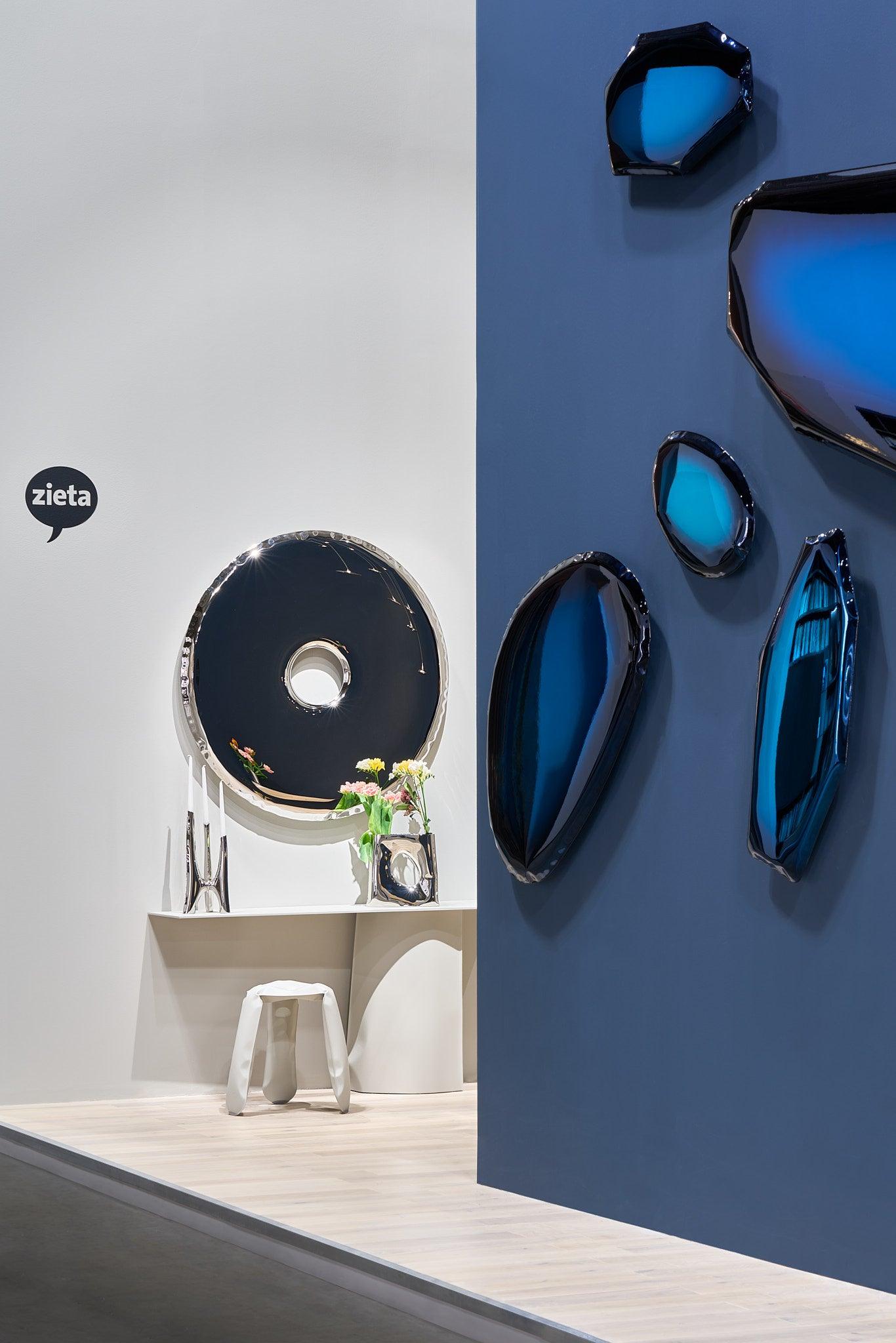 Lustro TAFLA O gradient kosmiczny błękit Zieta Studio Eye on Design