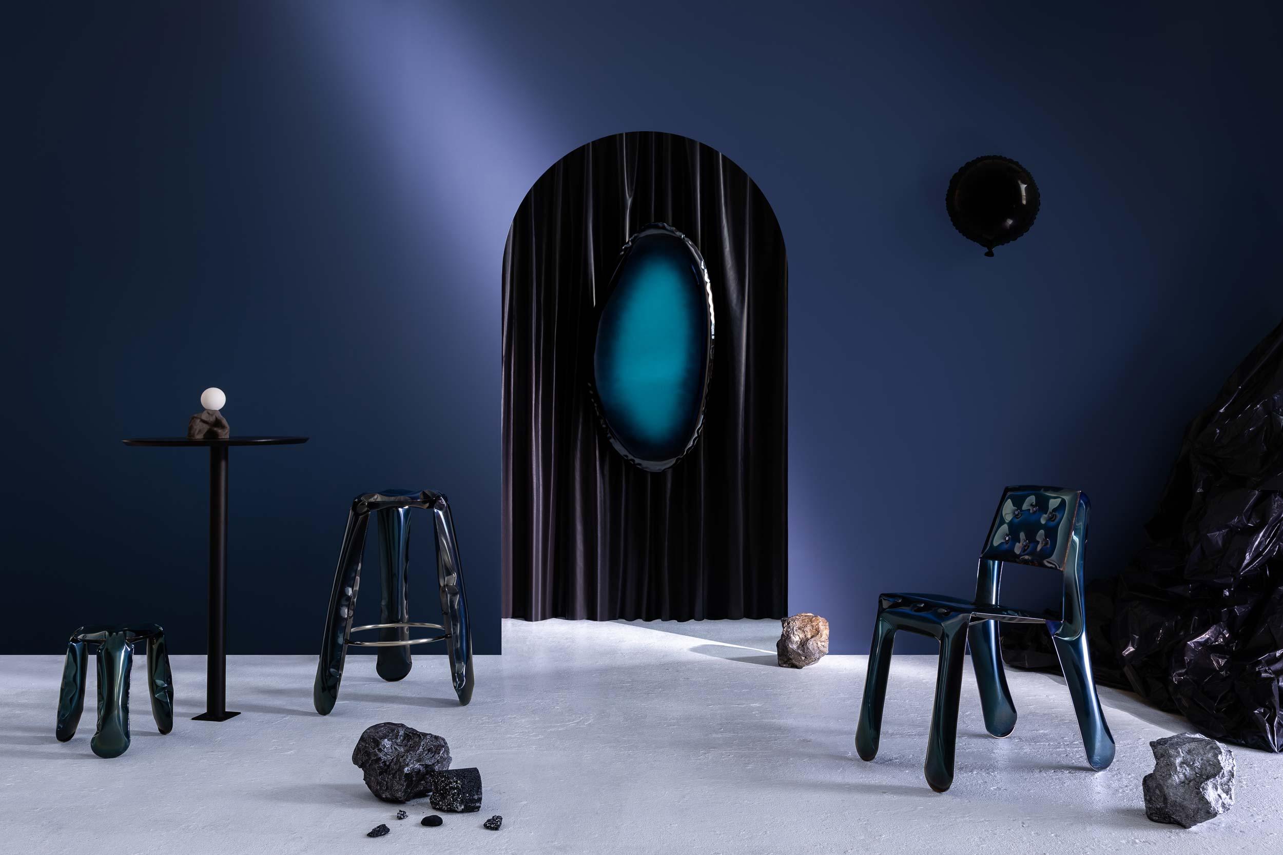 Lustro TAFLA O gradient szafir Zieta Studio Eye on Design