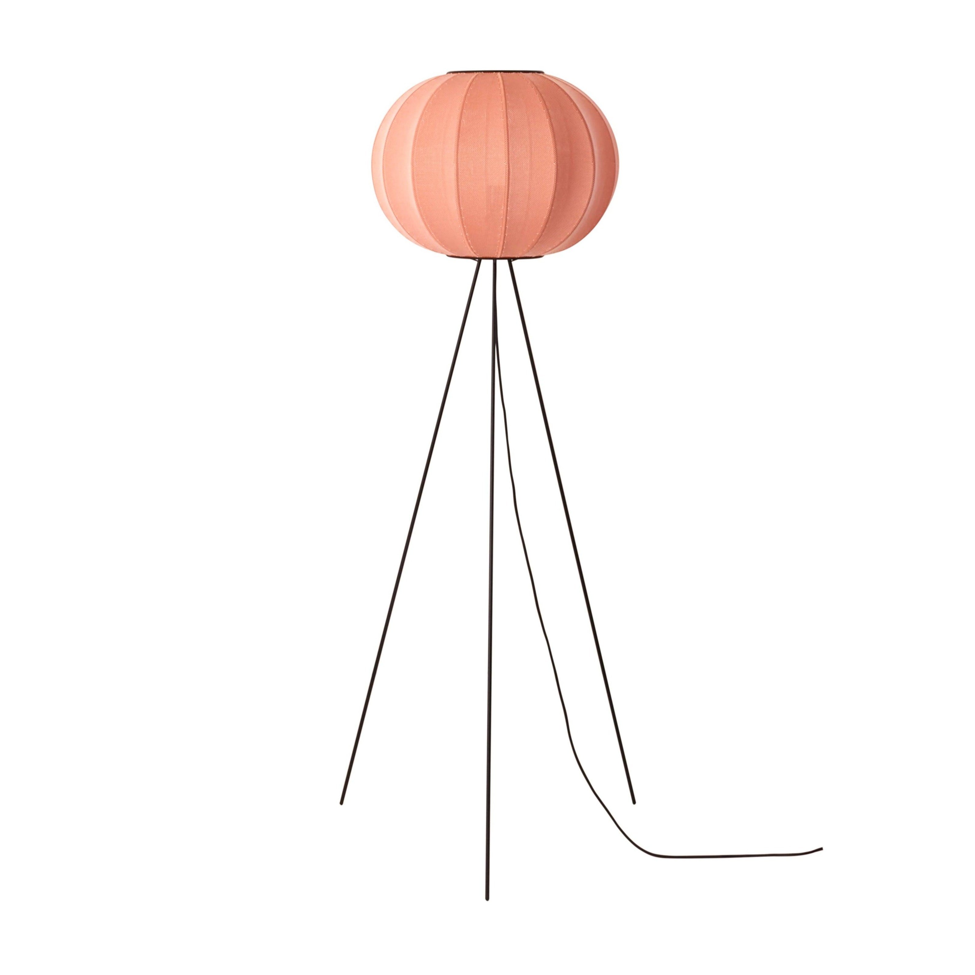 High tripod floor lamp KNIT-WIT coral