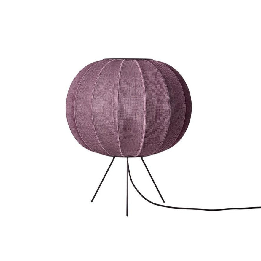 Low tripod floor lamp KNIT-WIT burgundy