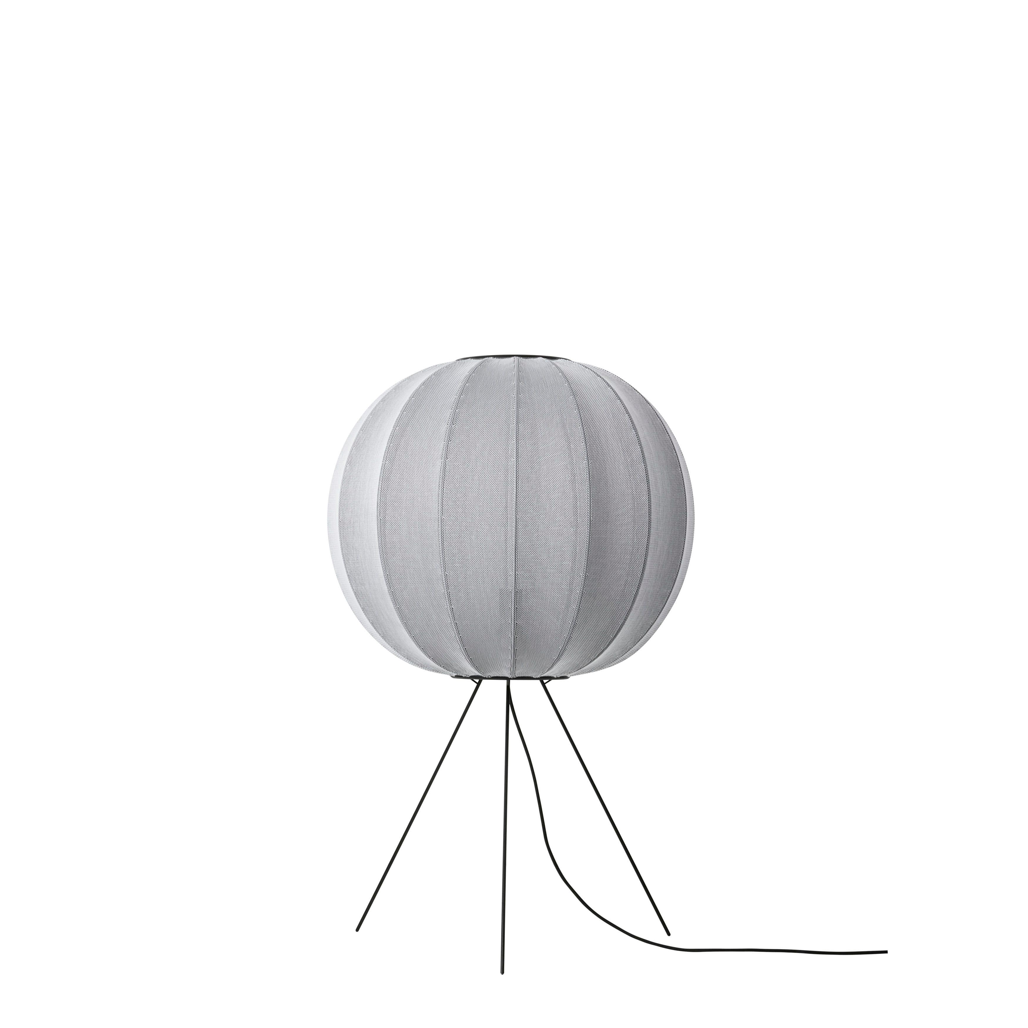 Low tripod floor lamp KNIT-WIT gray